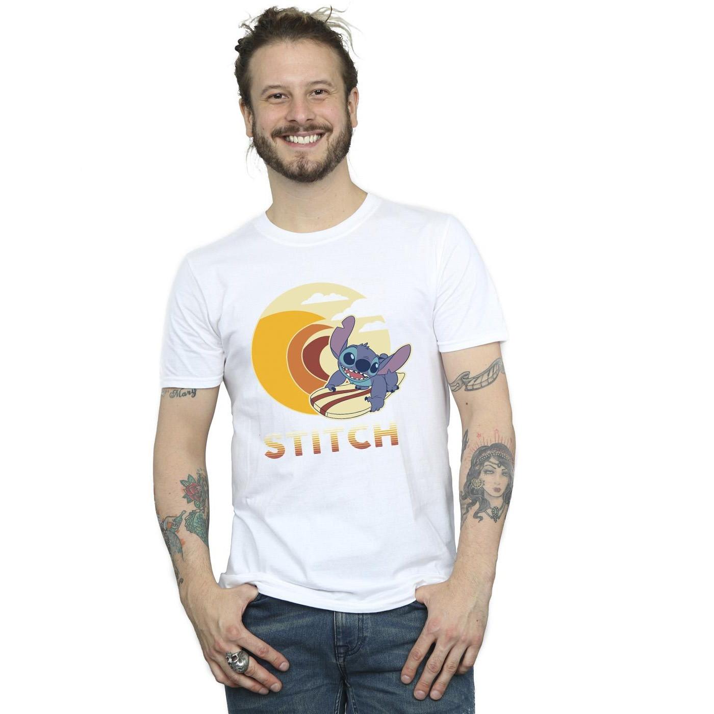 Disney Stitch Surfing Grafik Print T-Shirt