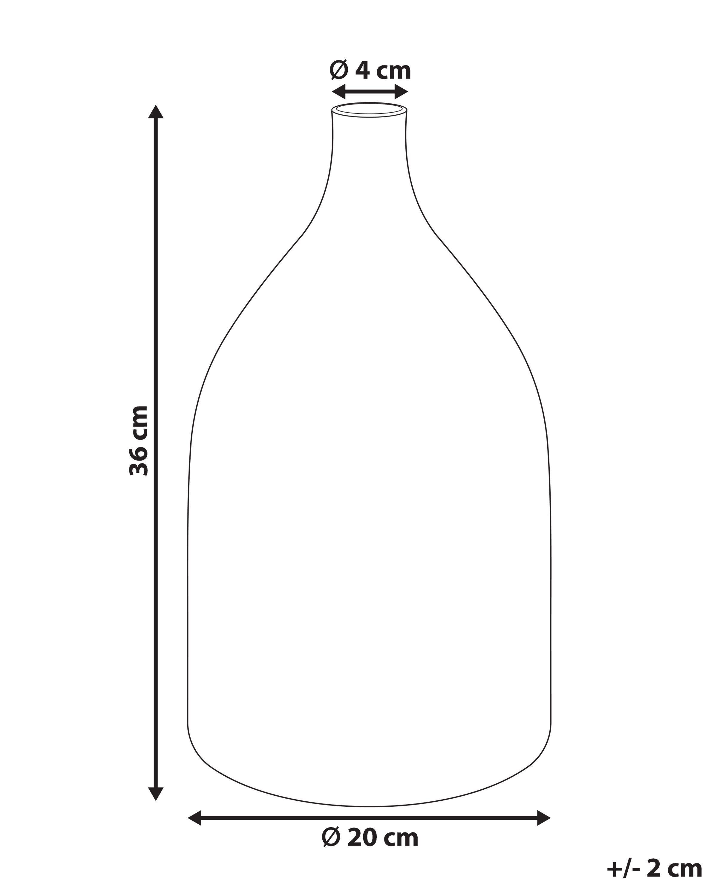 Beliani Blumenvase aus Glas Modern KULCHA