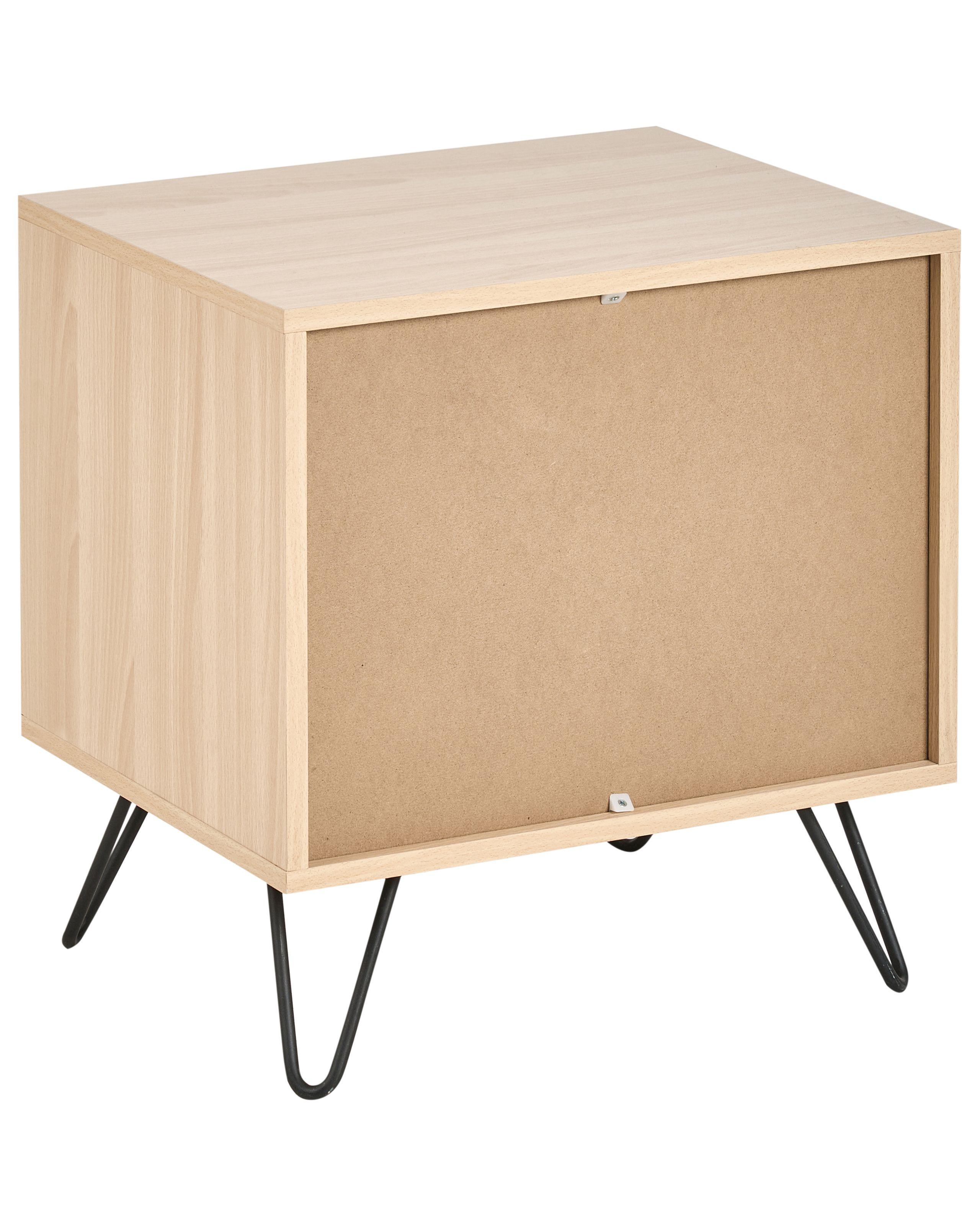 Beliani Nachttisch mit 2 Schubladen aus Faserplatte Minimalistisch CARDIGAN