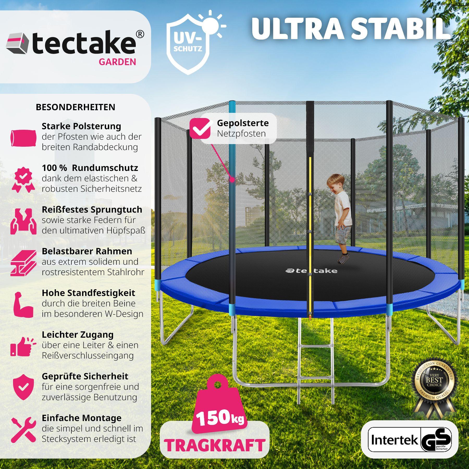 Tectake Trampolin Garfunky mit Sicherheitsnetz