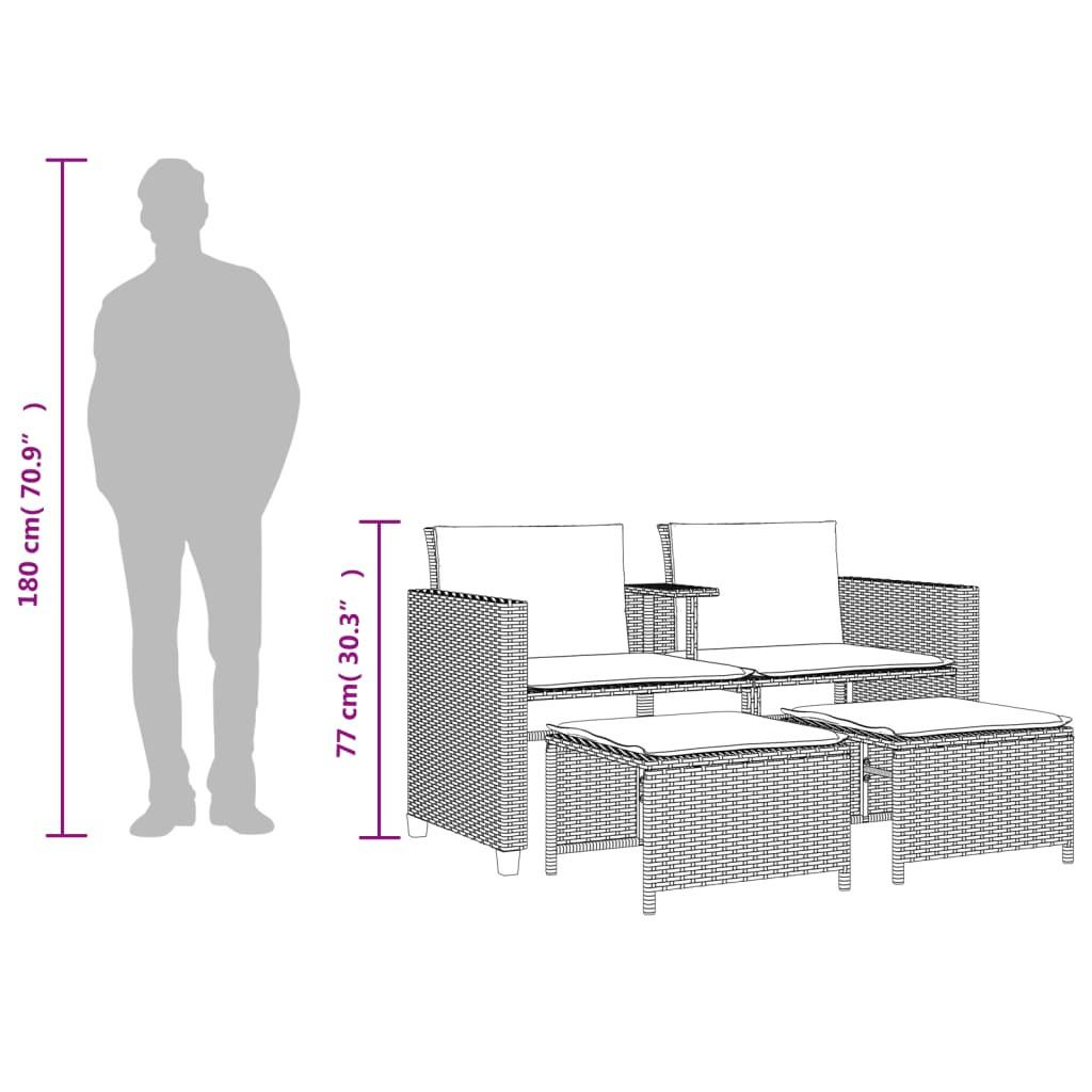 VidaXL Gartensofa poly-rattan