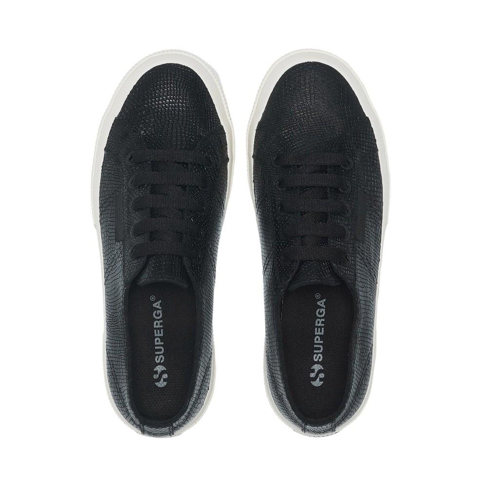SUPERGA Sneaker 2750, Schlangenmuster, Narbiges Leder