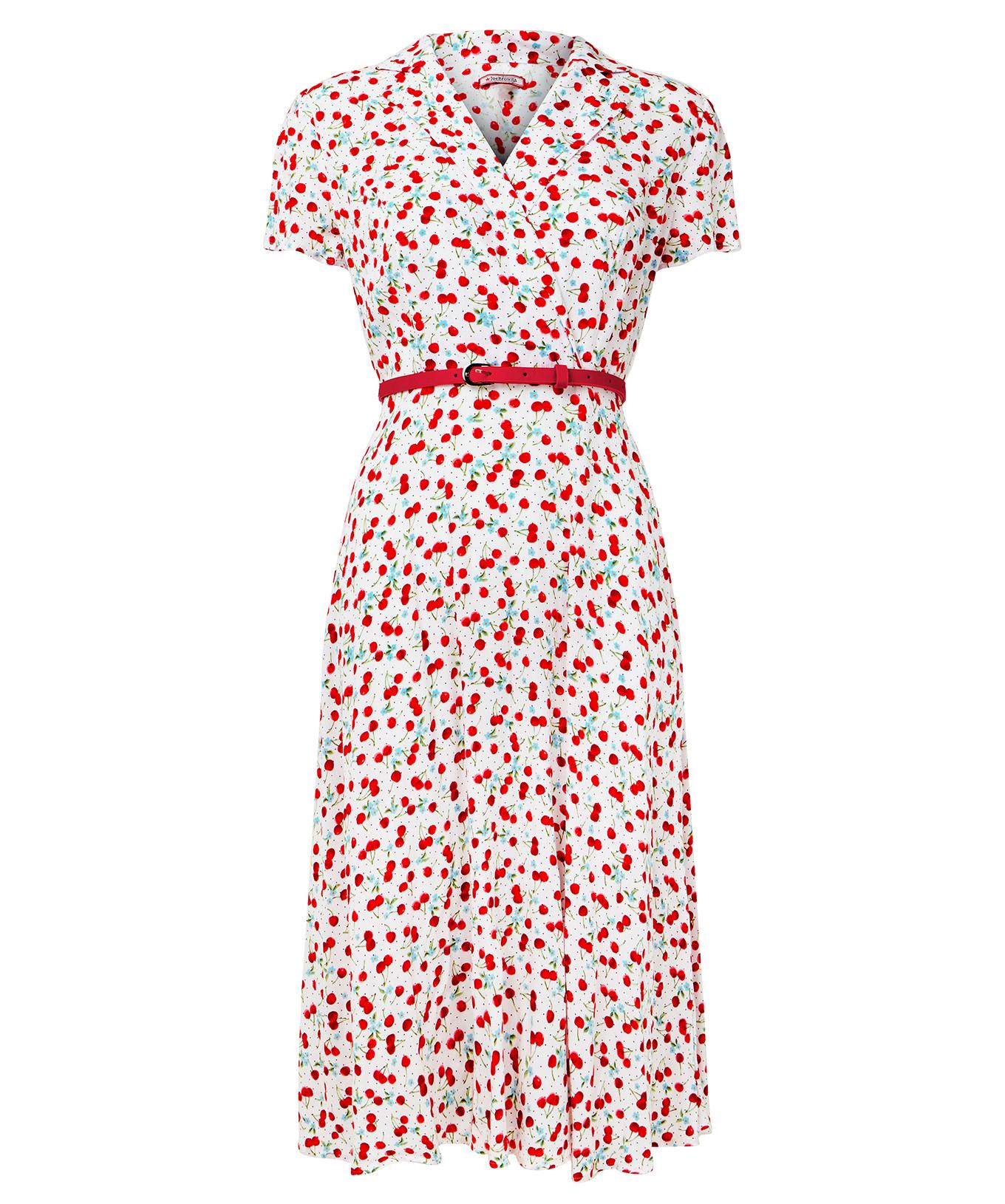 Joe Browns PETITE Midikleid mit Krawatte und Kirschenmuster