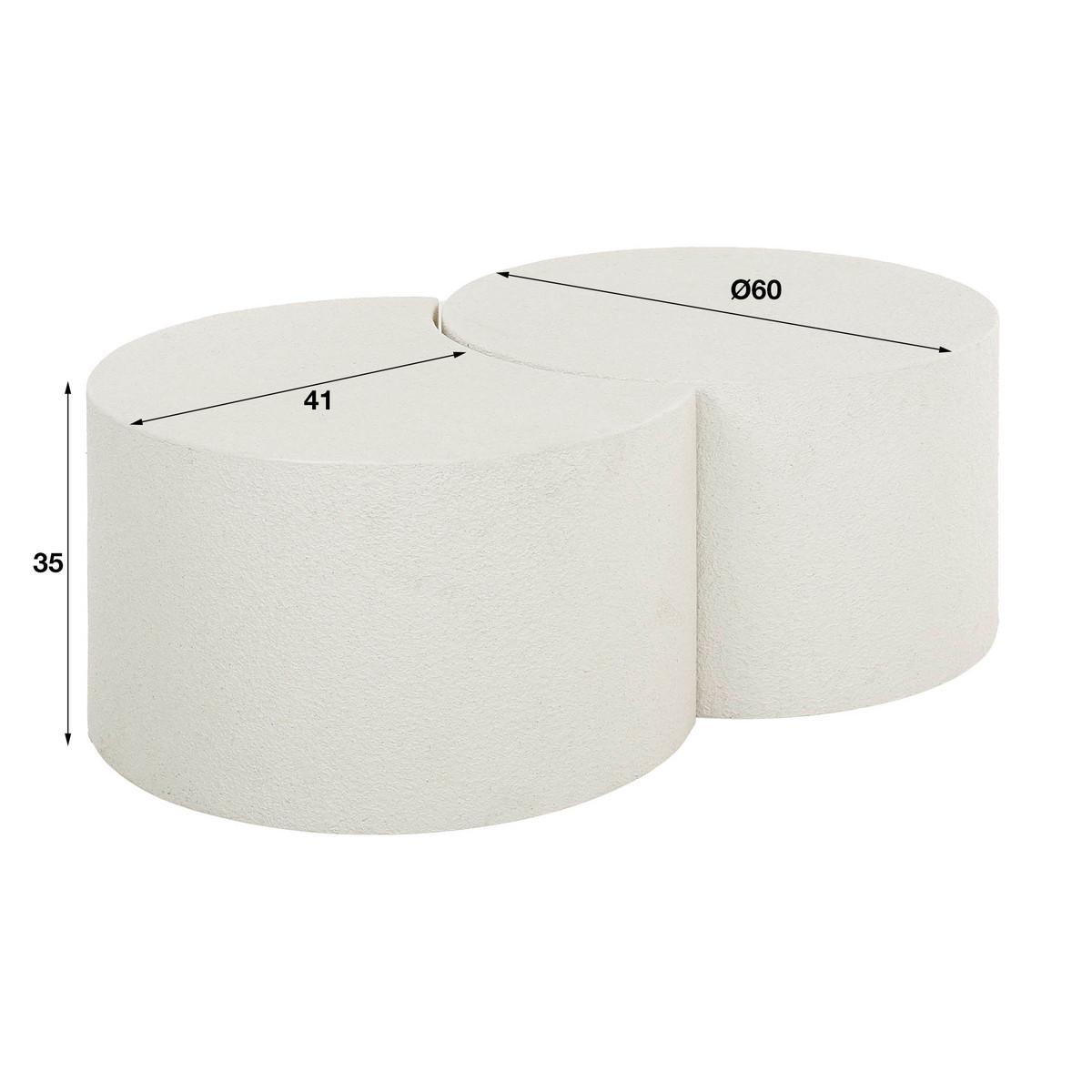 mutoni Couchtisch Stone Moon (2er-Set)