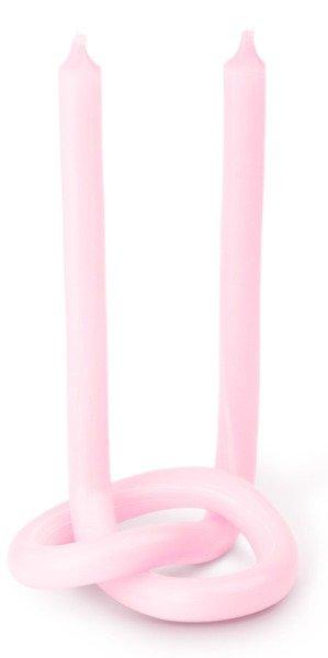 Knot Candles Knot Kerze Rosa
