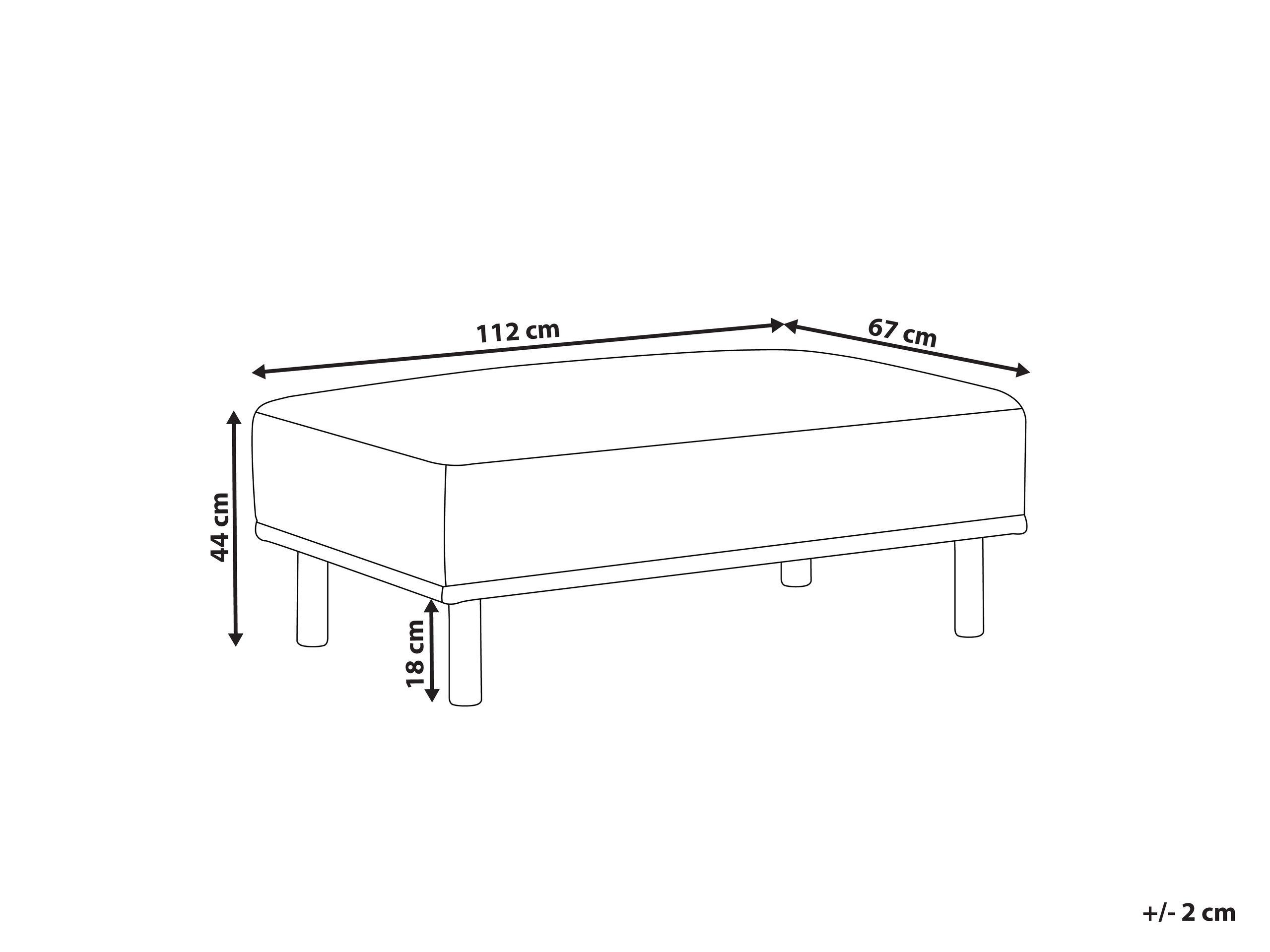 Beliani Ottomane aus Bouclé Modern HOLT