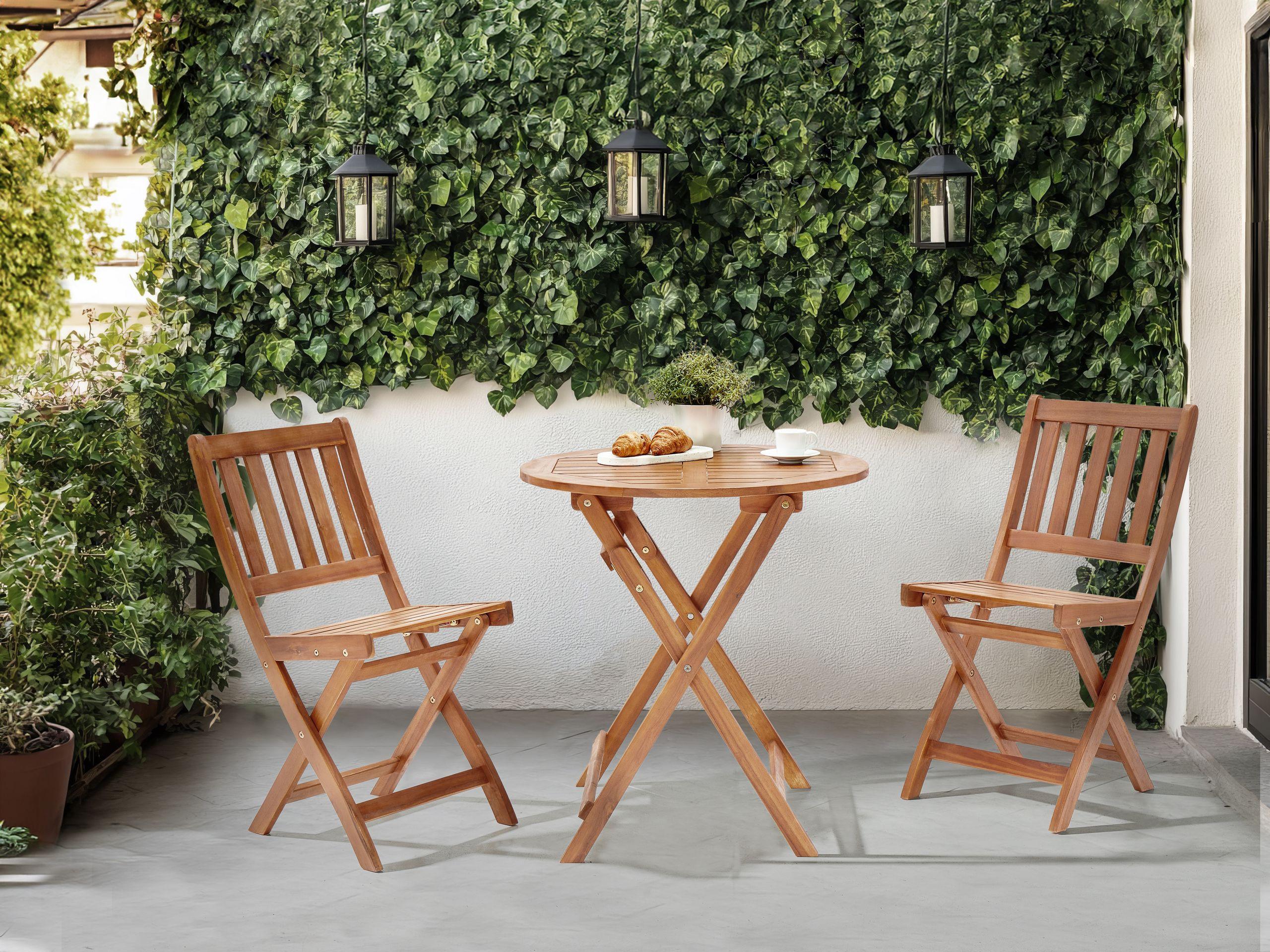 Beliani Bistro Set aus FSC® zertifiziertes Akazienholz Rustikal FEBBIO