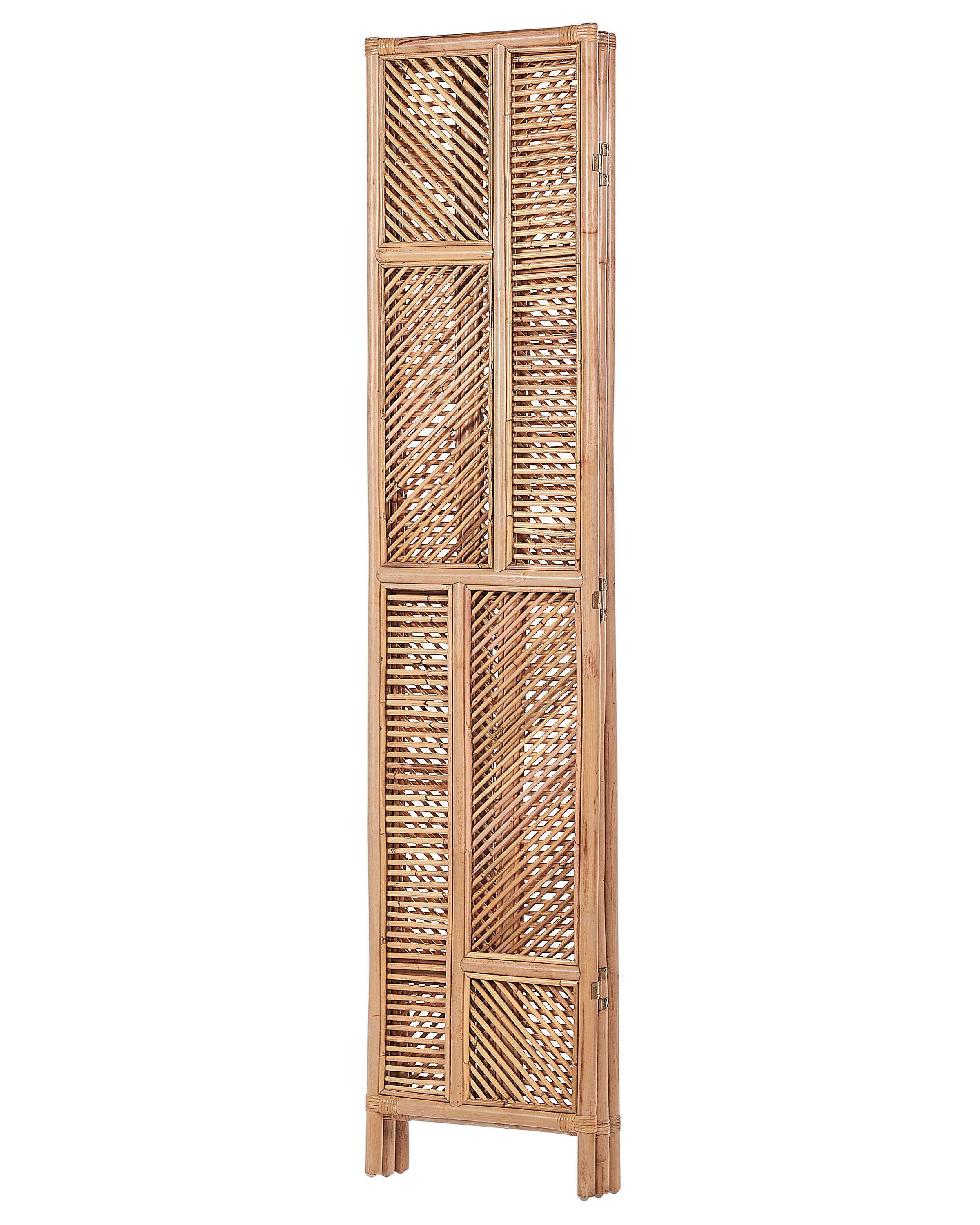 Beliani Raumteiler 3-teilig aus Rattan Boho LAMEZIA