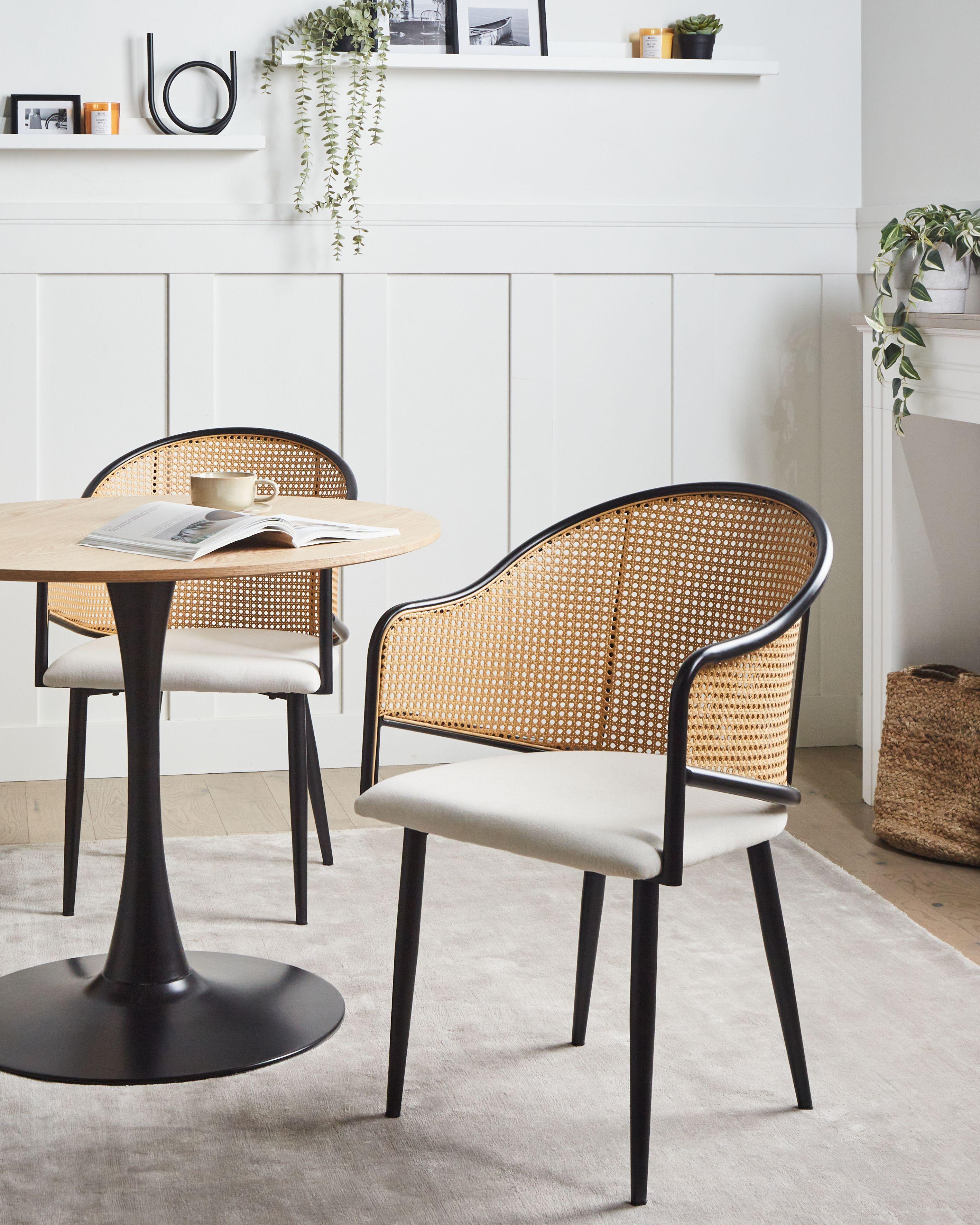 Beliani Esszimmerstuhl 2er Set aus Eisen Retro WEIMAR