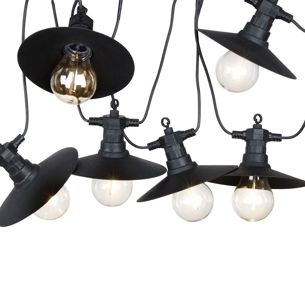 B2X Gartengirlande mit 6 LED-Lichtern, warmes Licht, Timer, Außenbereich