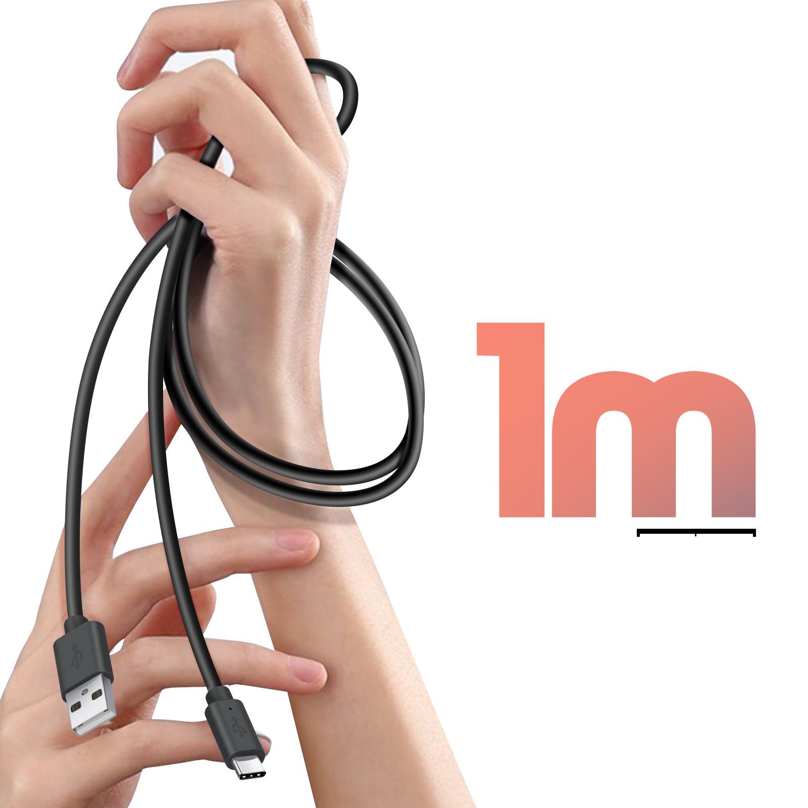 MOTOROLA Motorola USB / USB-C Kabel Schwarz 1m