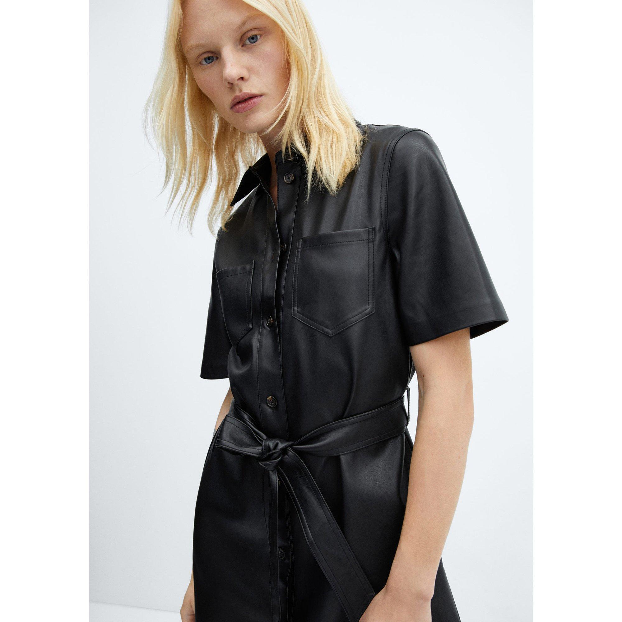 MANGO SYRAH Kurzarm Hemdblusenkleid