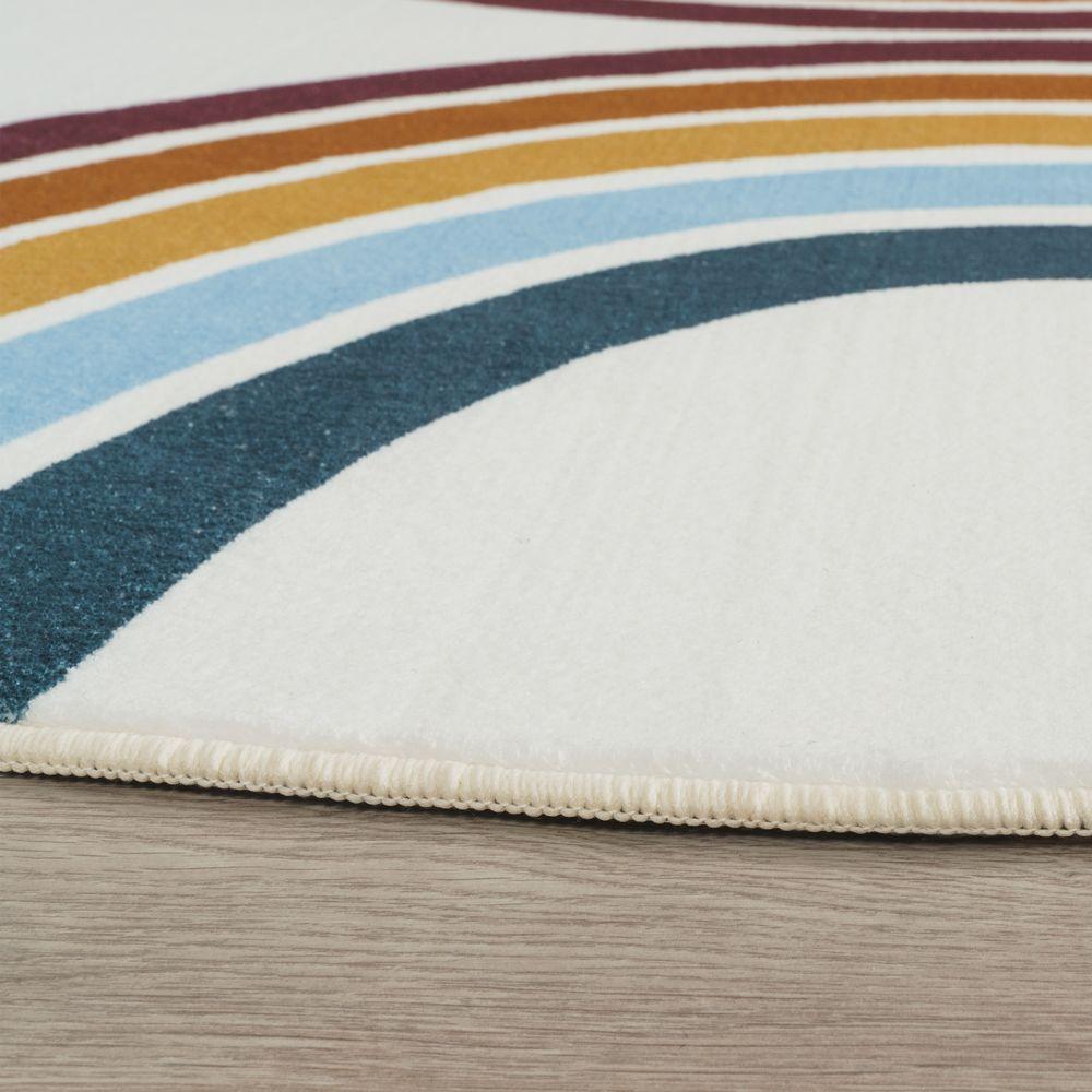 Paco Home Teppich Kinderzimmer Waschbar Regenbogen Muster