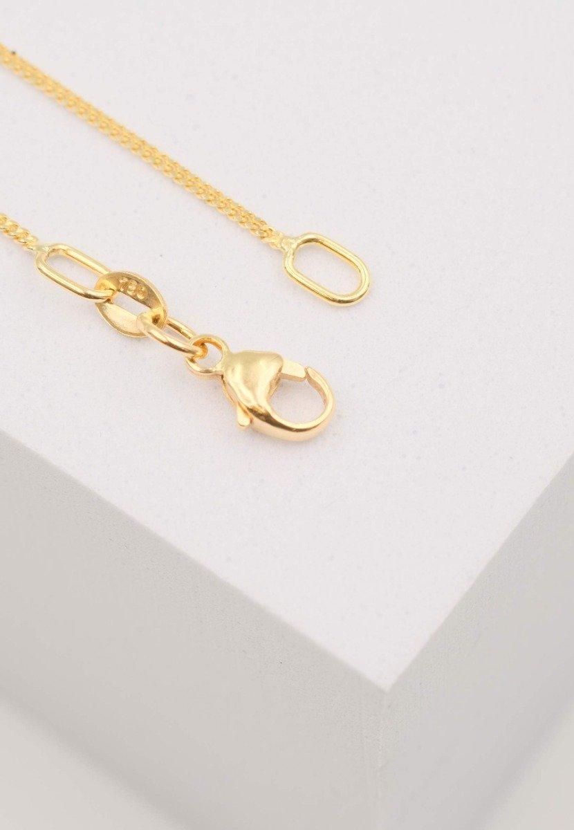 MUAU Schmuck Collier Panzer Gelbgold 750, 1mm, 50cm