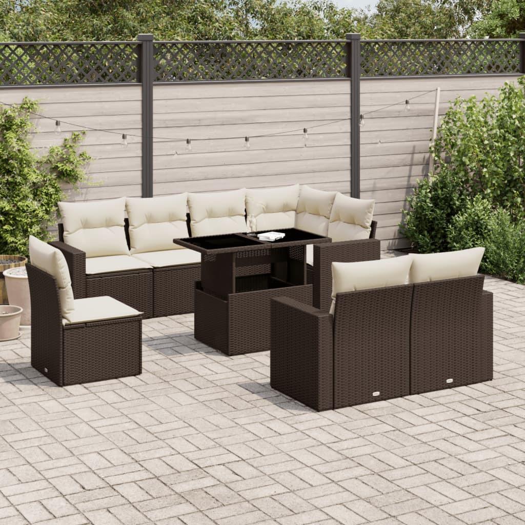 VidaXL Garten sofagarnitur poly-rattan