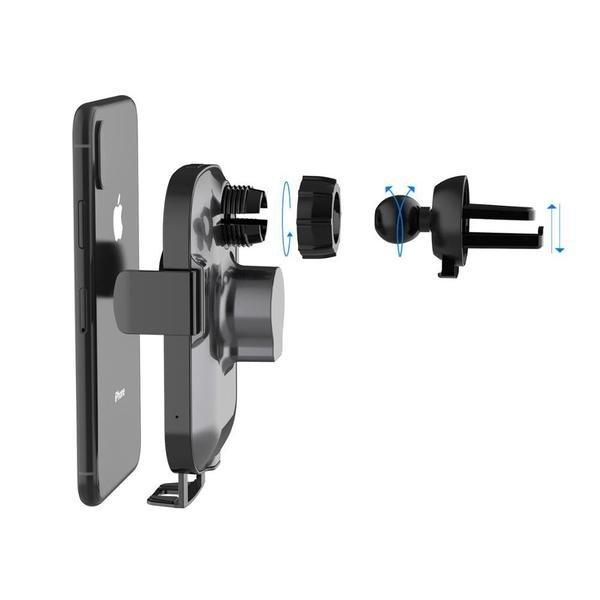 Mikamax Qi-Ladegerät mit zwei Halterungen