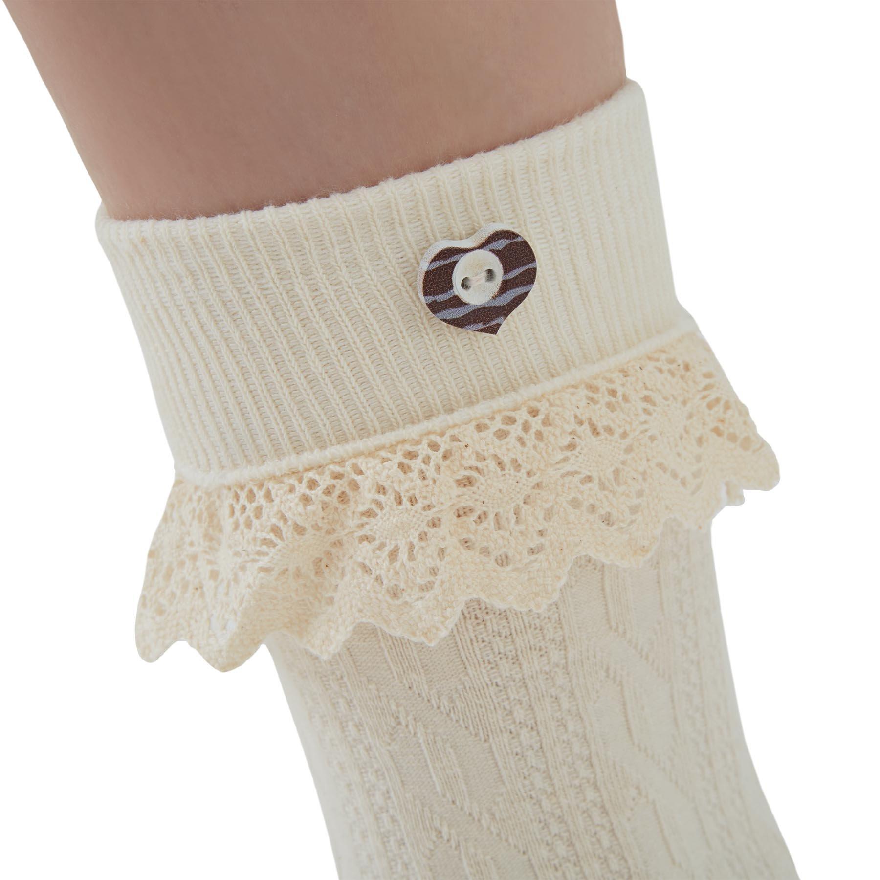 Tectake Socken mit Spitze