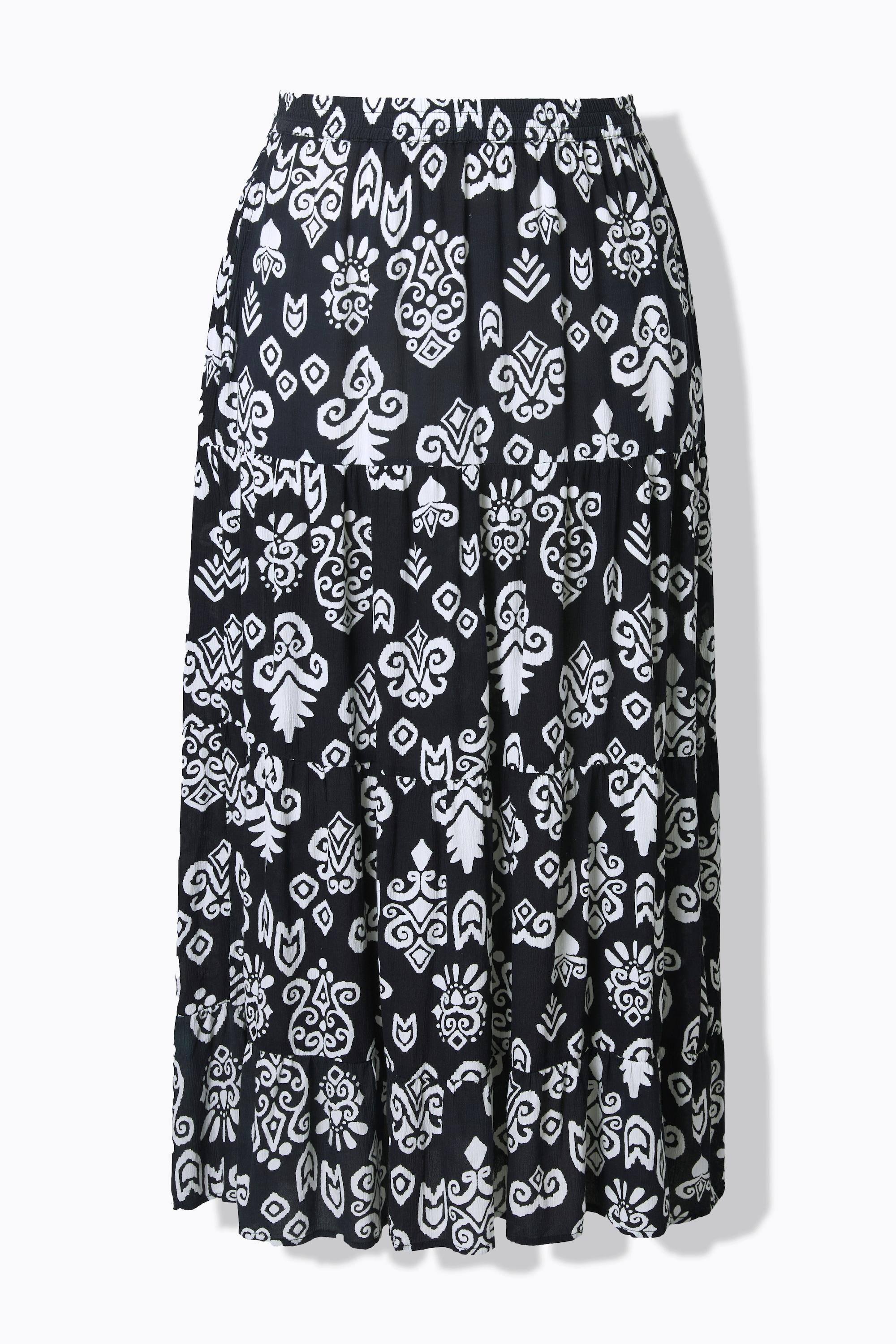 Ulla Popken Rock, A-Linie, Volants, Elastikbund, Taschen