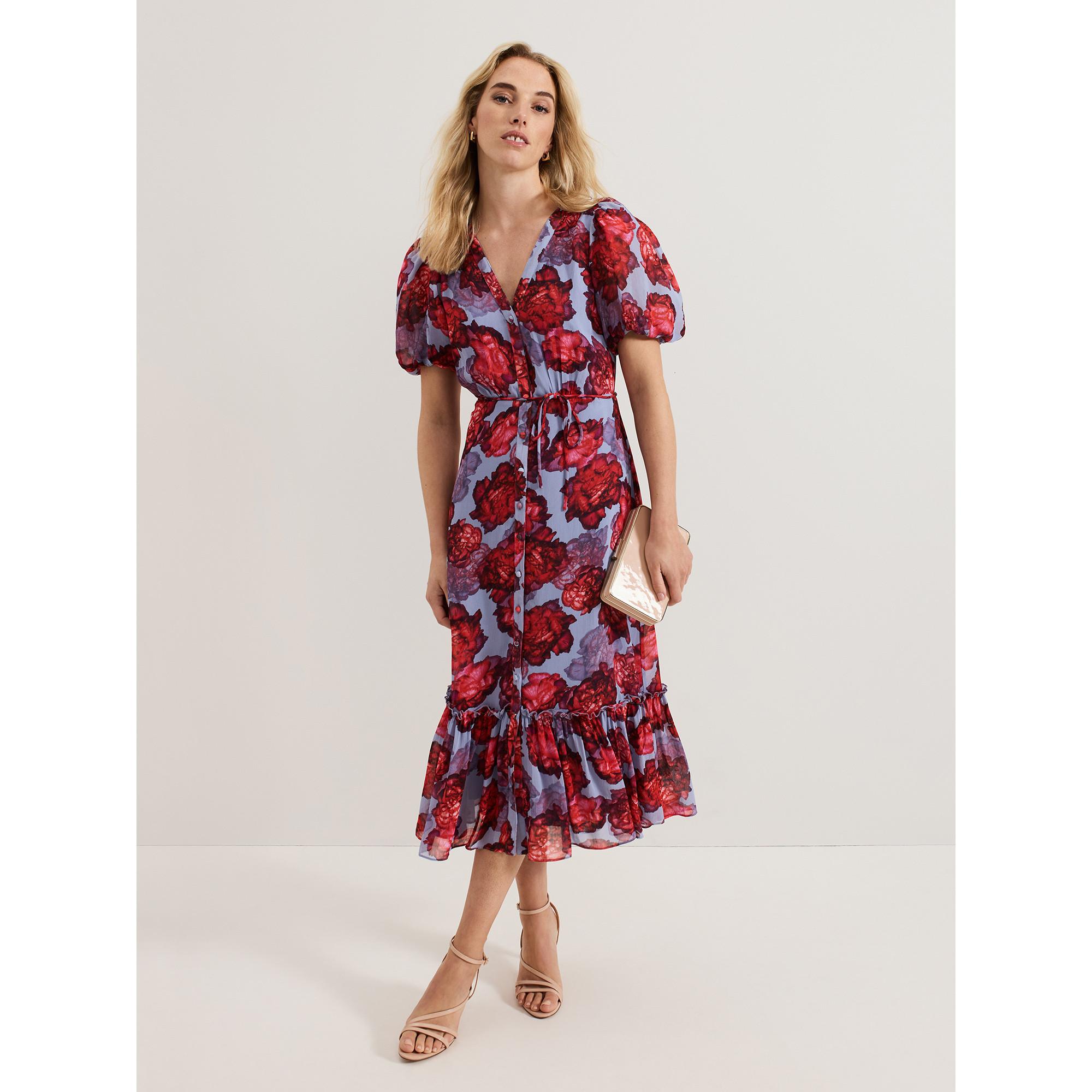 Phase Eight Francesca Geblümtes Midi Kleid