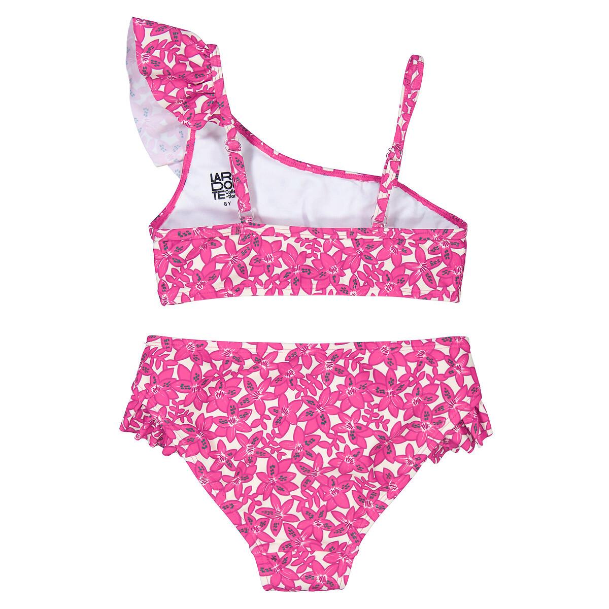 La Redoute Collections Bikini mit Volants und Blumenprint