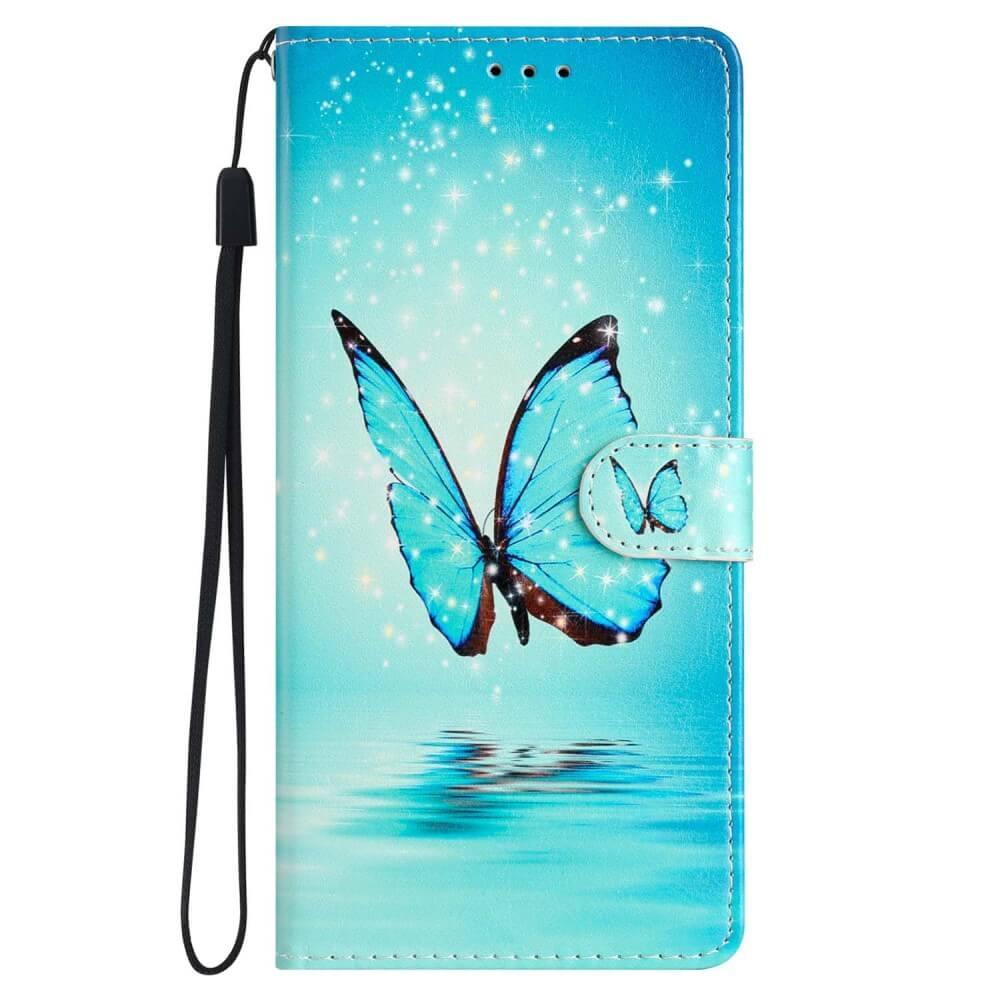 Cover-Discount iPhone 15 Plus - Hülle Schmetterling Blau Mit Band