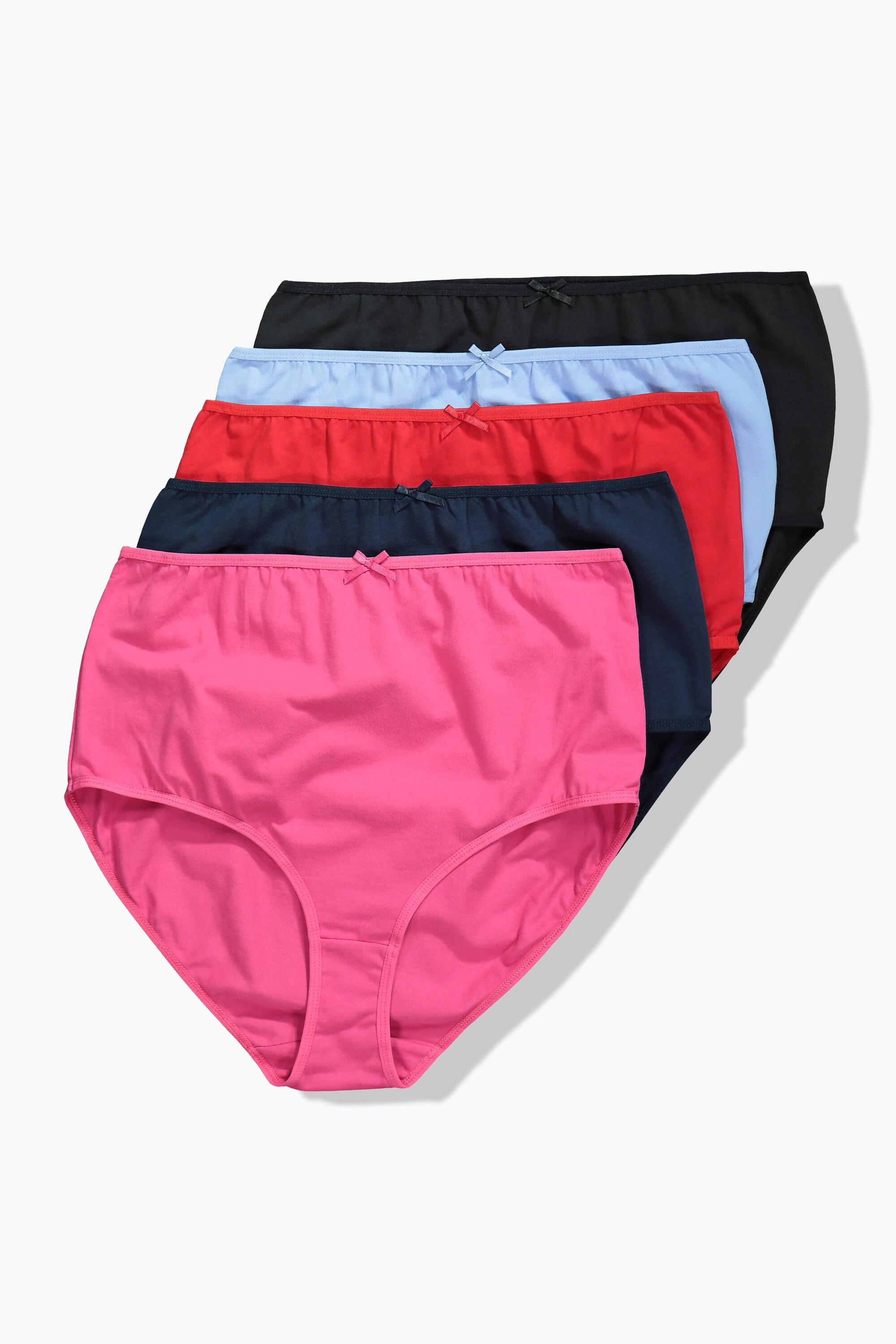 Ulla Popken Maxislips, 5er-Pack, einfarbig