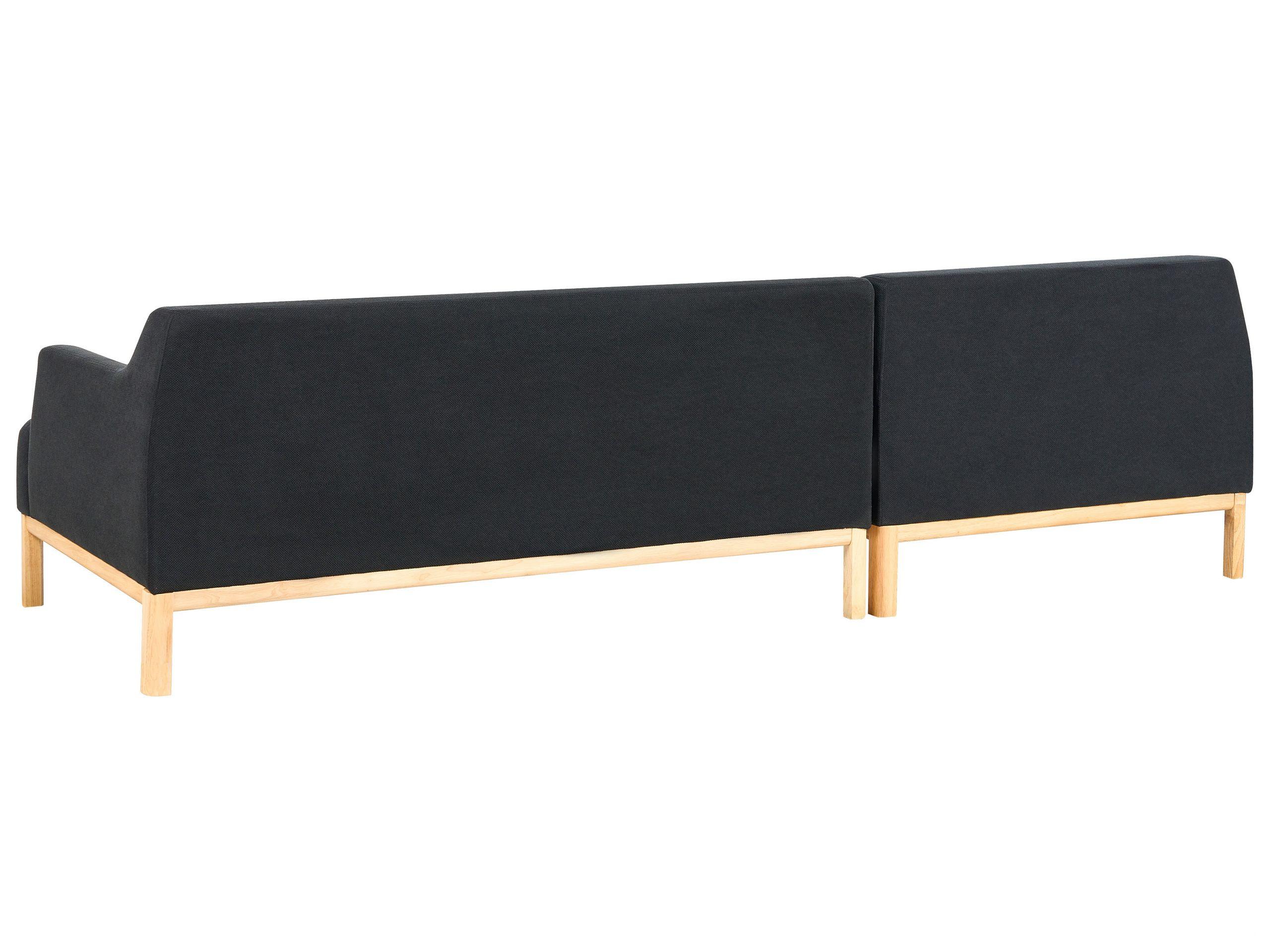 Beliani Rechtsseitiges Ecksofa aus Polyester Skandinavisch SOSJO