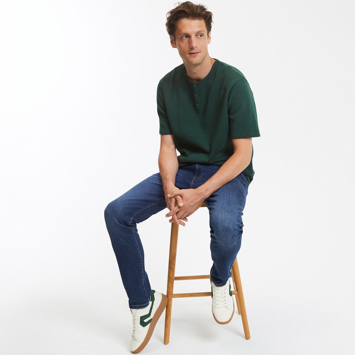 La Redoute Collections Kurzarm Henley-Ausschnitt T-Shirt