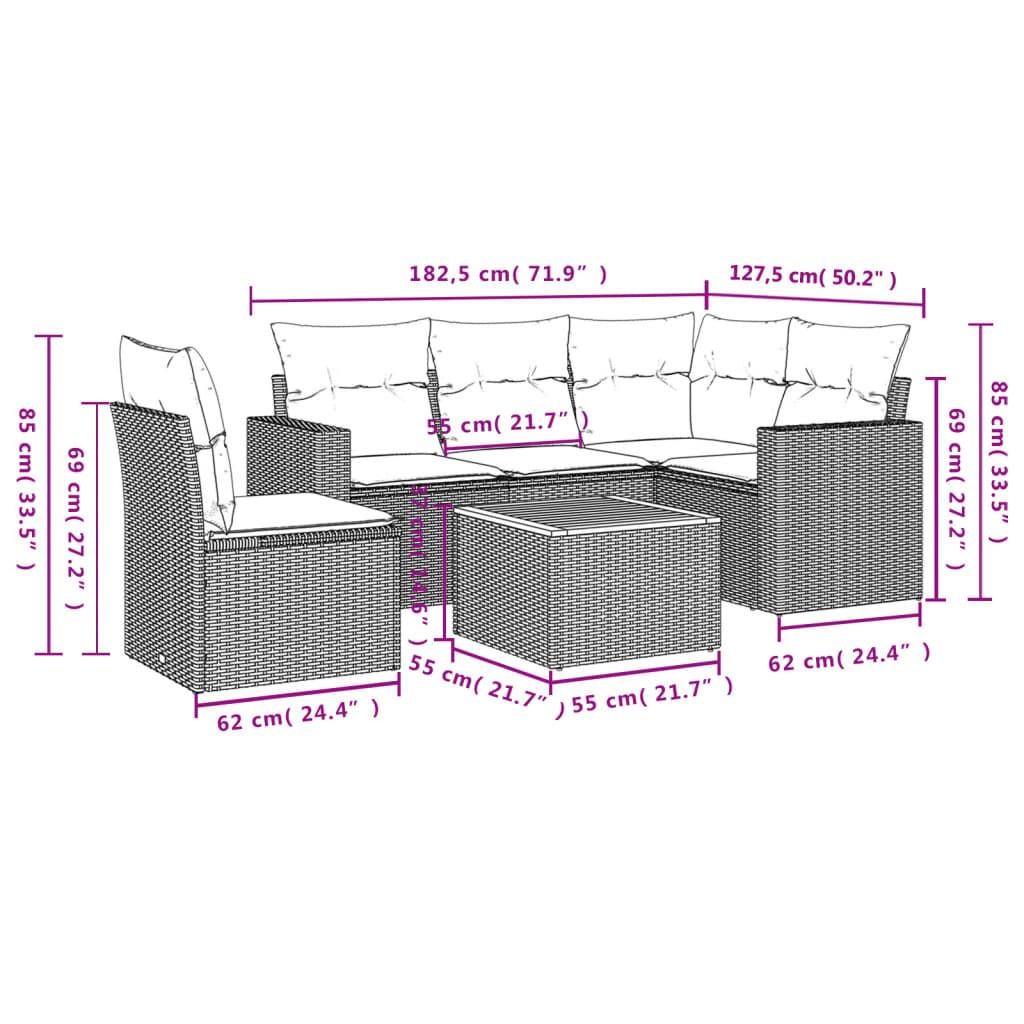 VidaXL Garten sofagarnitur poly-rattan