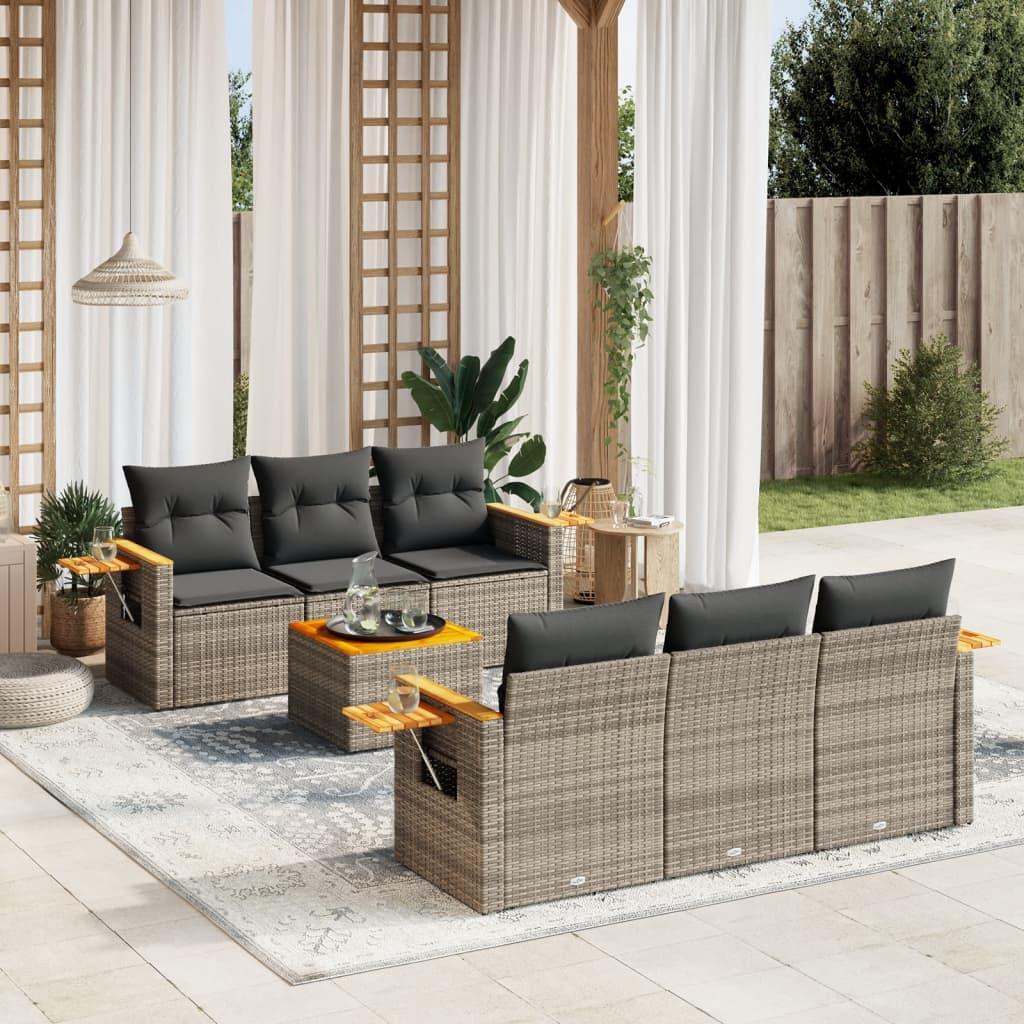 VidaXL Garten sofagarnitur poly-rattan