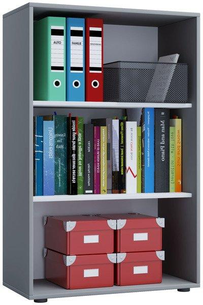 VCM Holz Büro Stand Regal Bücher Ordner Aktenregal Ordnerregal Bücherregal Lona 3f