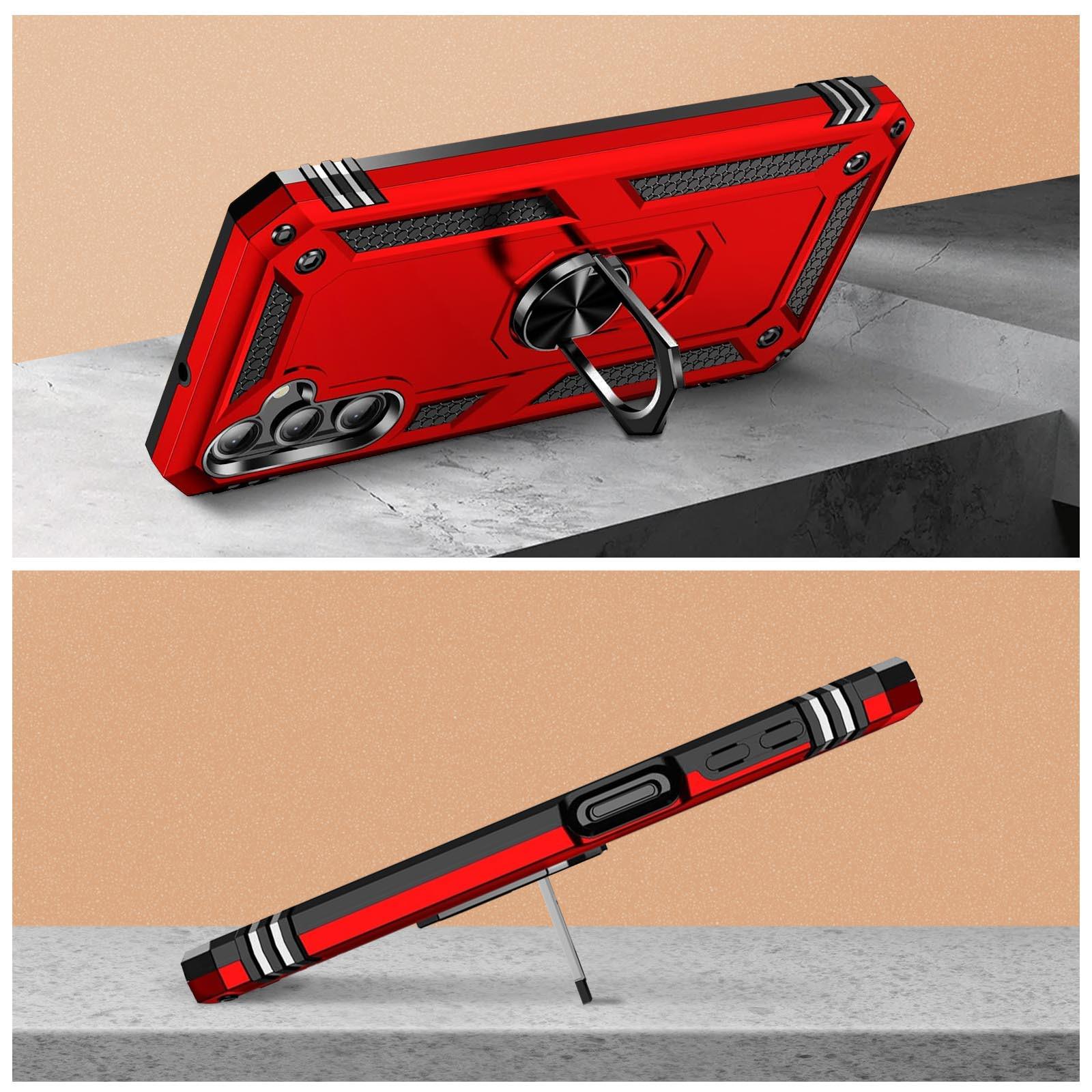 Avizar Ring-Hülle Samsung A25 5G Rot