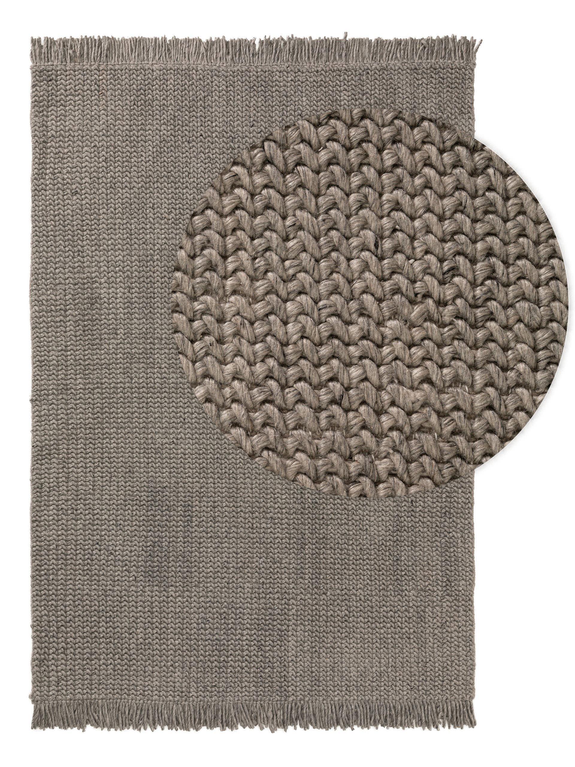 Benuta Wollteppich Velma Grau