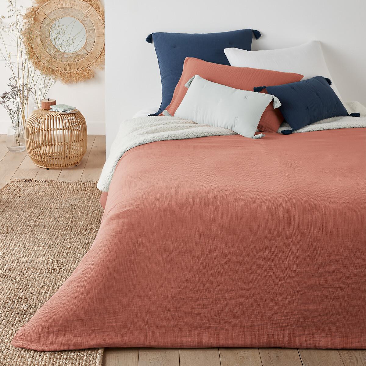 La Redoute Intérieurs Tagesdecke Kumla aus Teddyfleece & Musselin