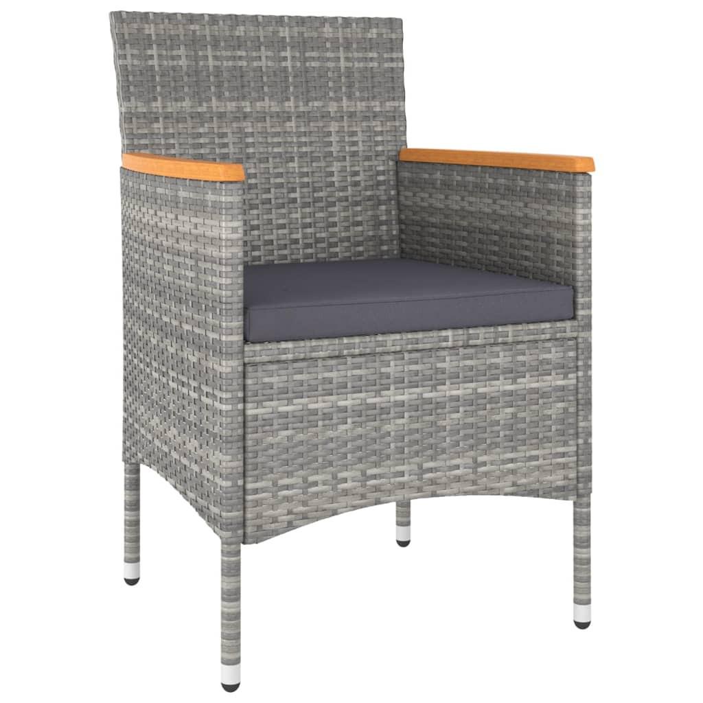 VidaXL Gartenstuhl und hocker poly-rattan