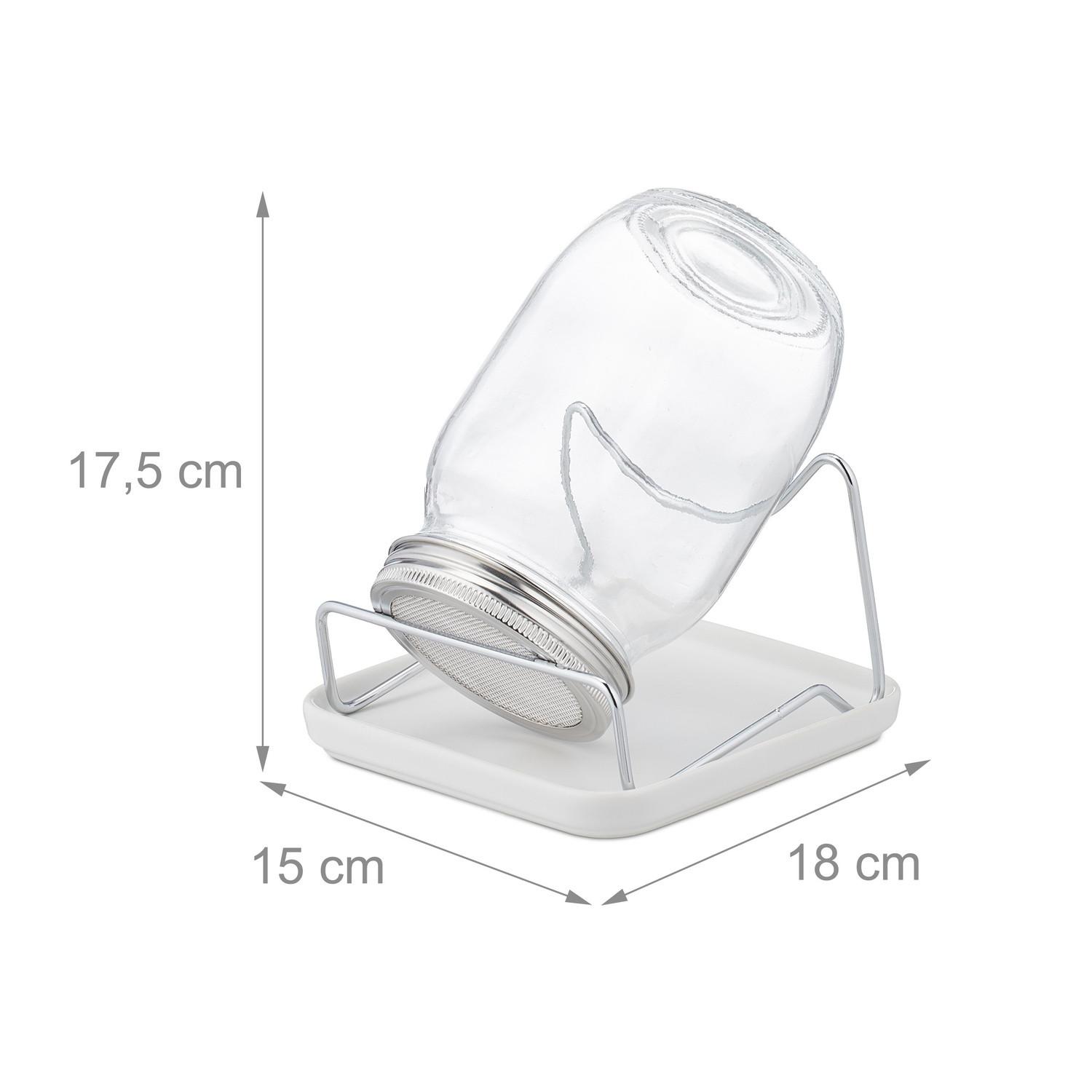 B2X Sprühglas mit Rahmen und Schale