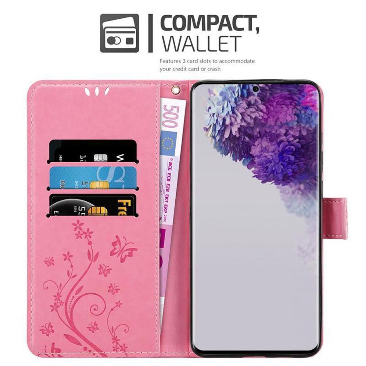 Cadorabo Hülle für Samsung Galaxy S20 ULTRA Blumen Design Magnetverschluss