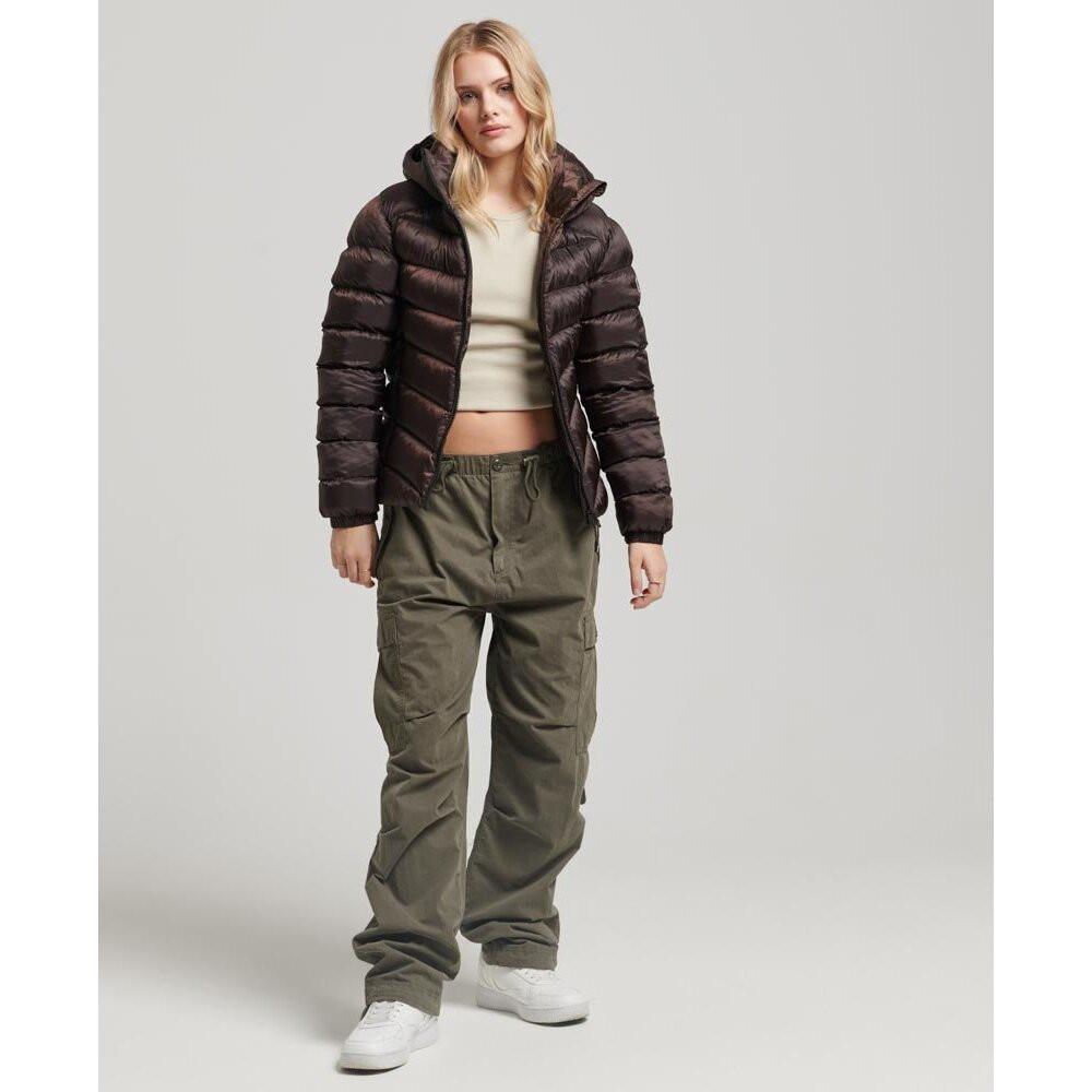Superdry daunenjacke mit kapuze, damen uperdry fuji