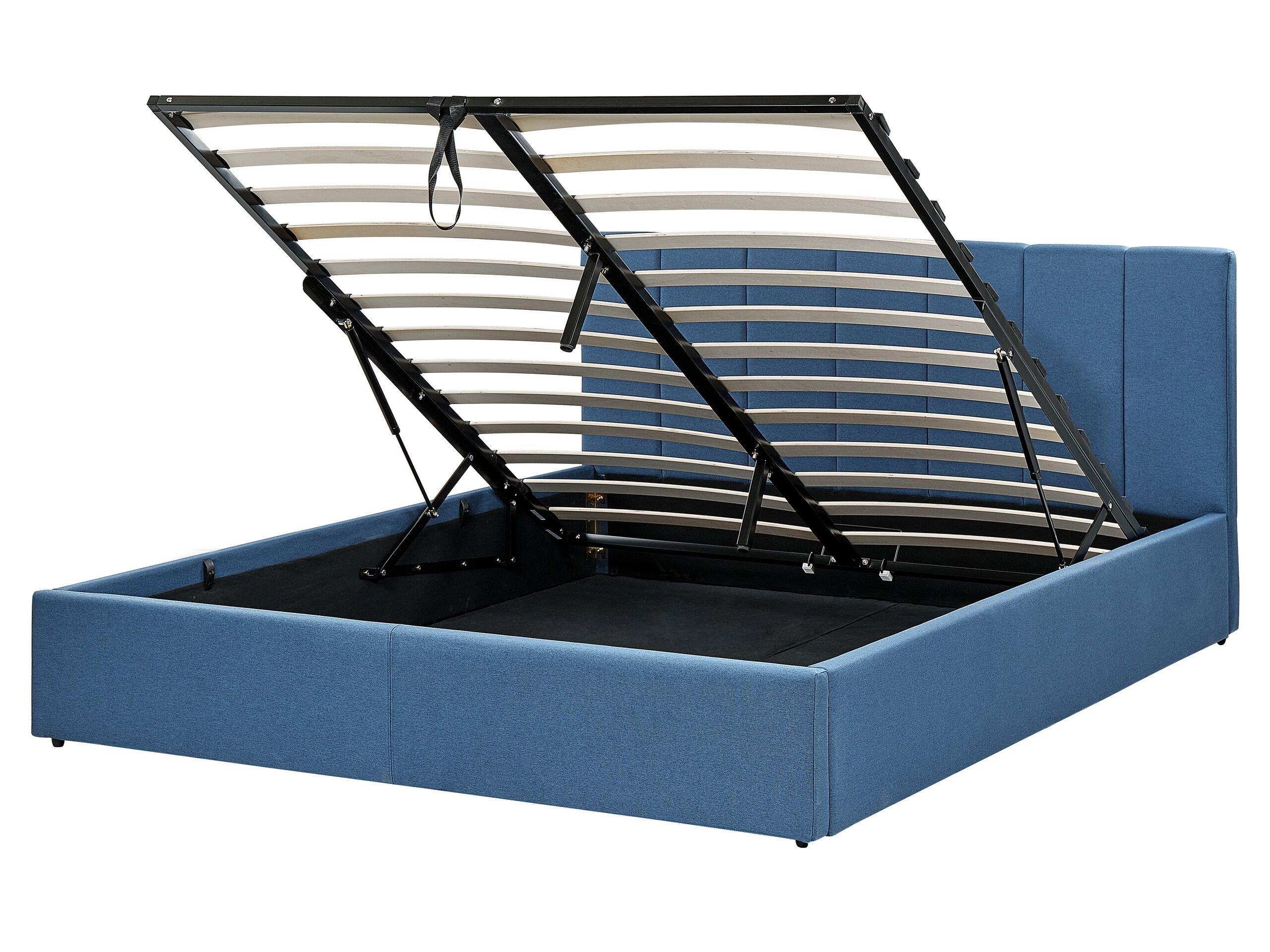 Beliani Bett mit Bettkasten aus Polyester Modern DREUX