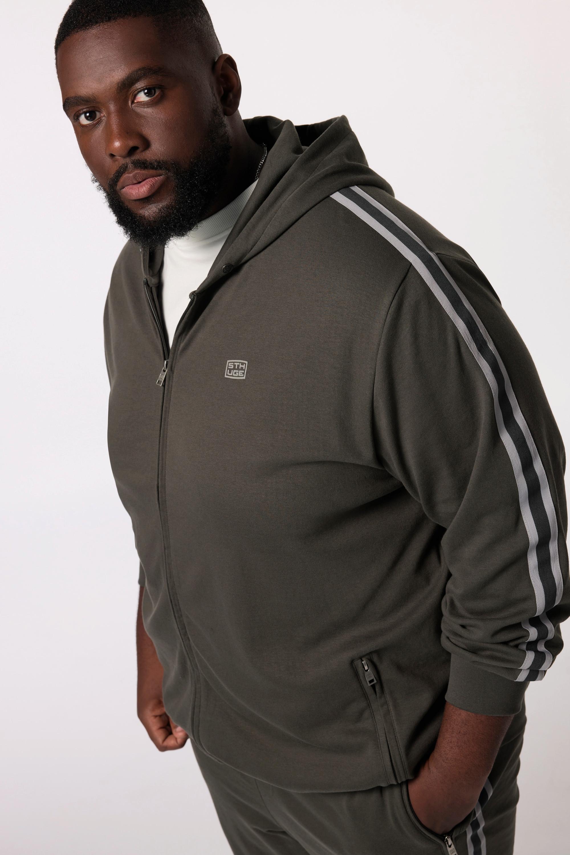Sthuge Hoodiejacke, Sweat, Ärmelstreifen