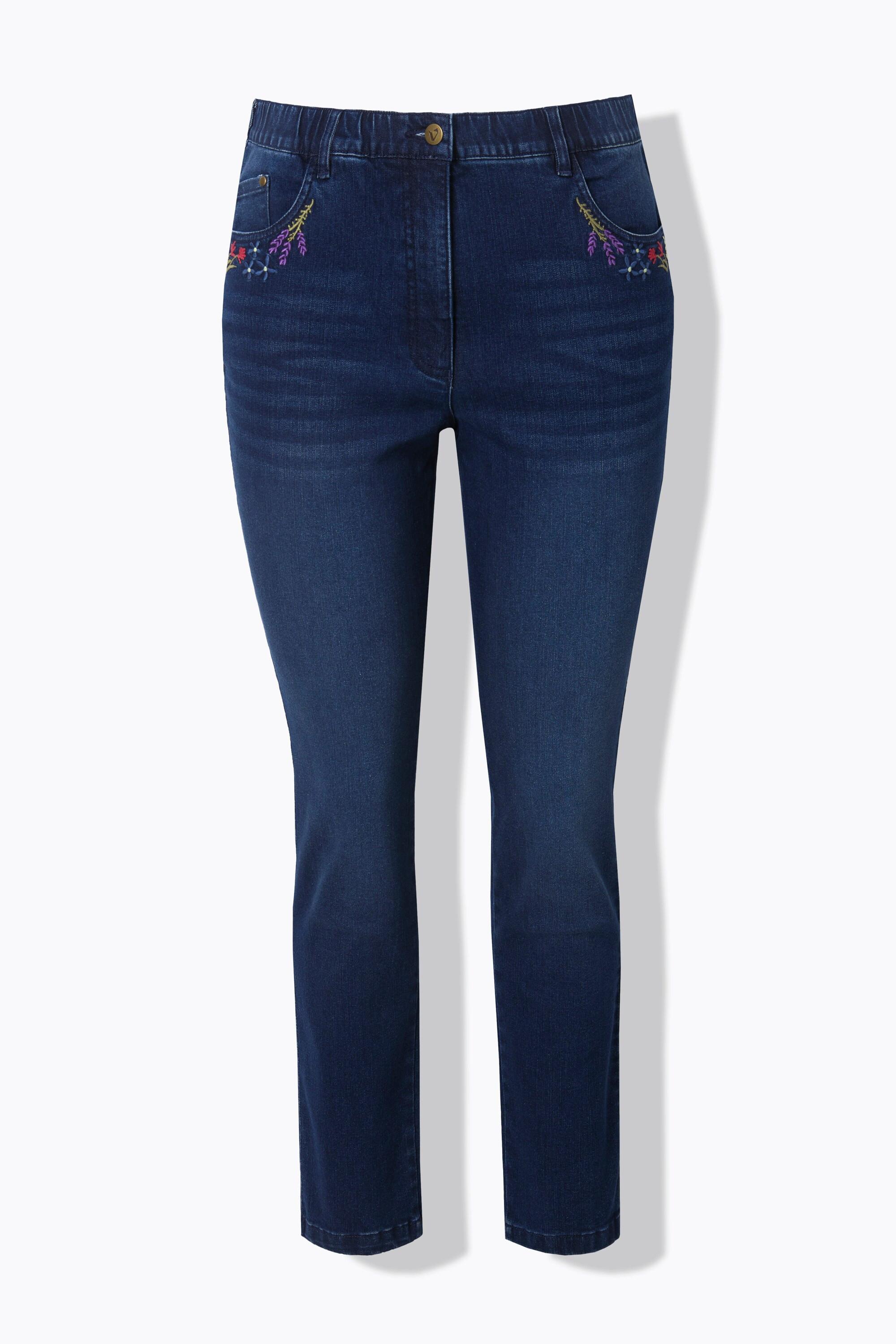 Ulla Popken Mia Stickerei Komfortbund Stretchdenim Jeans
