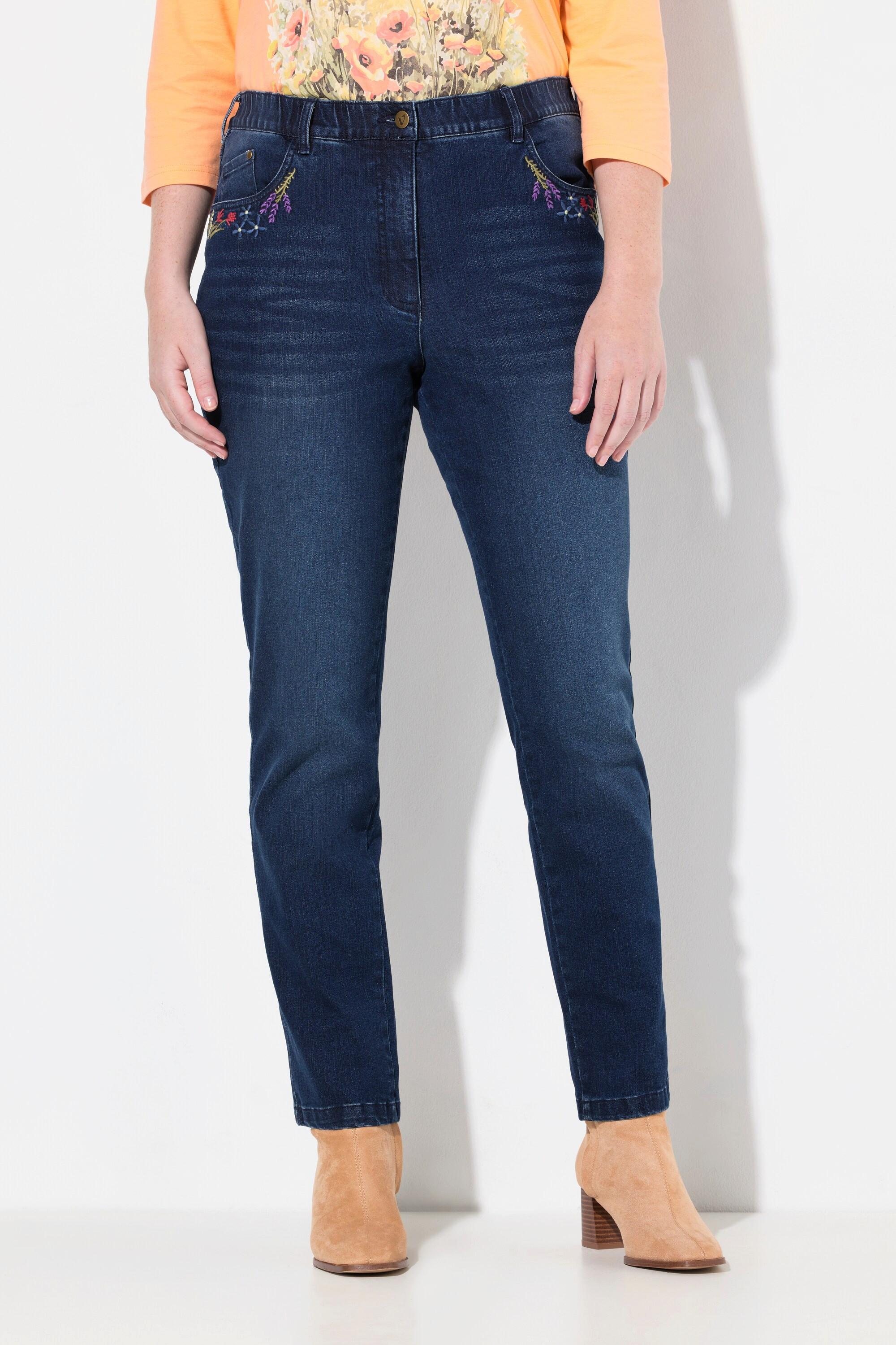 Ulla Popken Mia Stickerei Komfortbund Stretchdenim Jeans