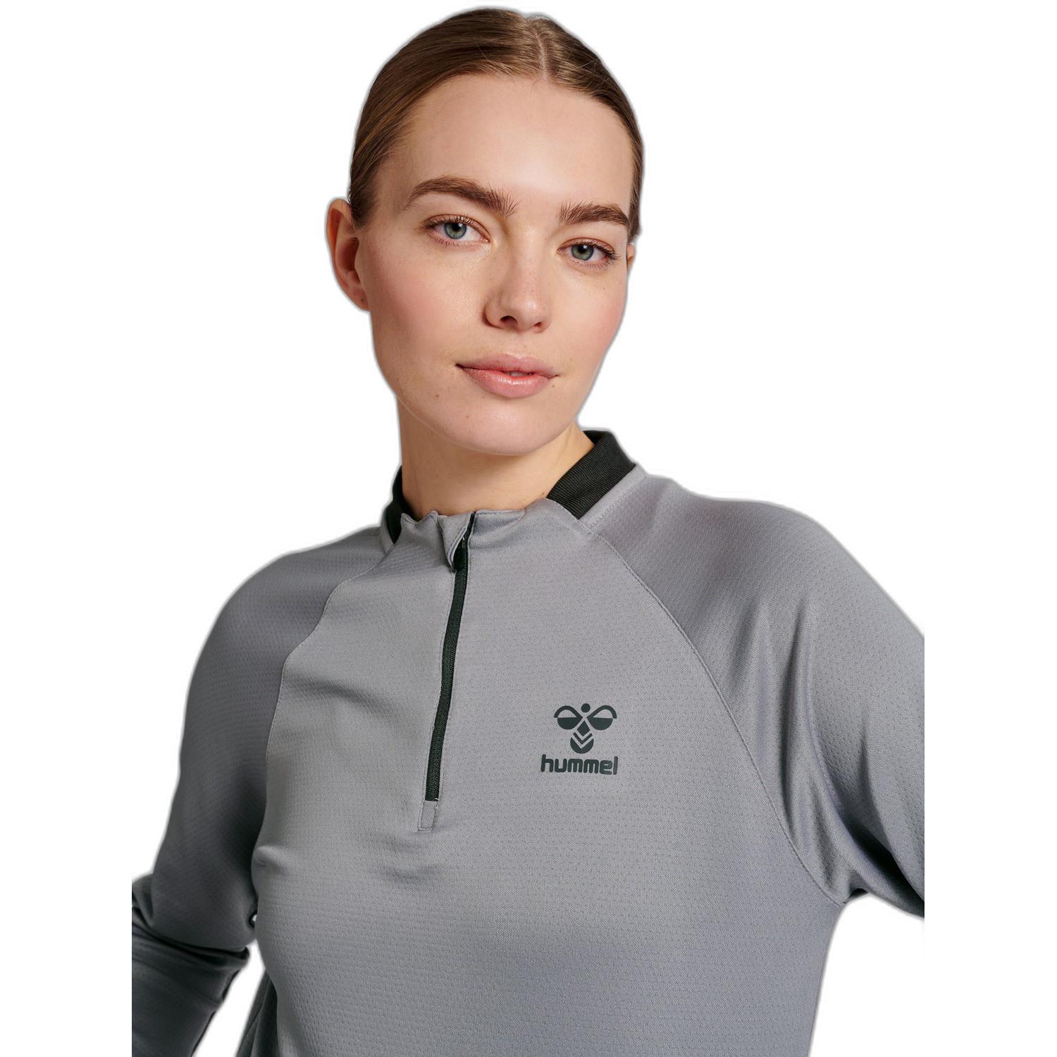 Hummel sweatshirt mit habem reißverschuss, damen humme hmgg12 action