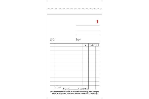 Favorit FAVORIT Kassablock 10x17,5cm 35WEISS weiss 50x2 Blatt