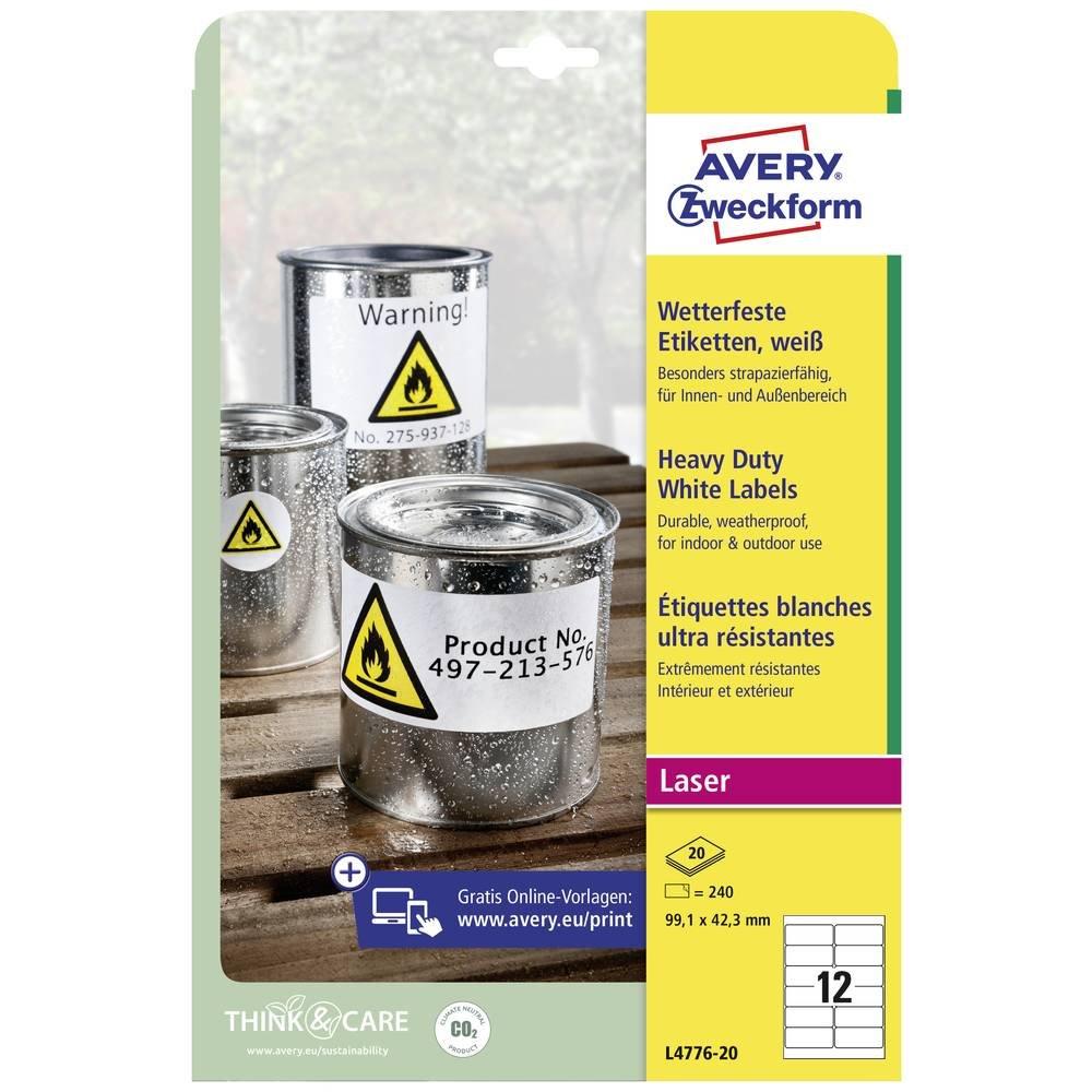 Avery-Zweckform AVERY ZWECKFORM Etiketten 99,1x42,3mm, 240 Stk./20Bl.