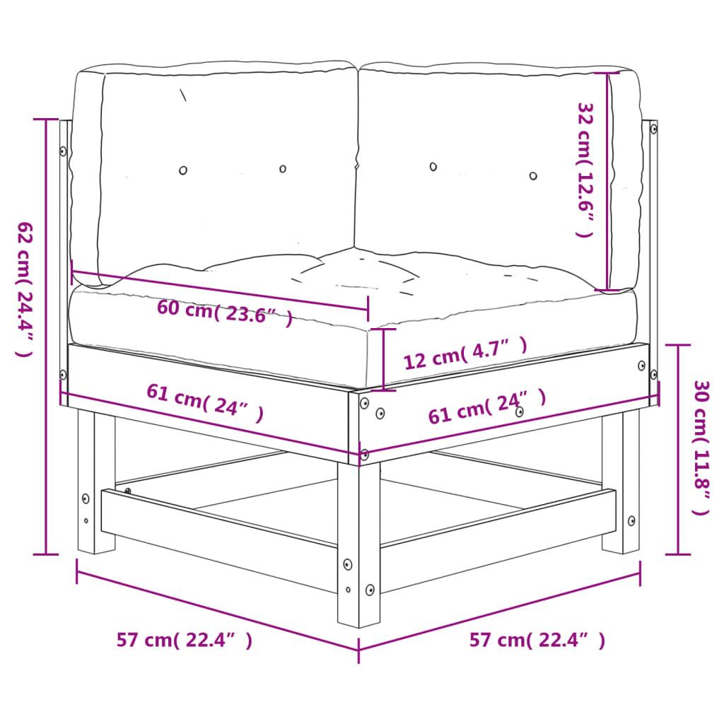 VidaXL Ecksofa holz