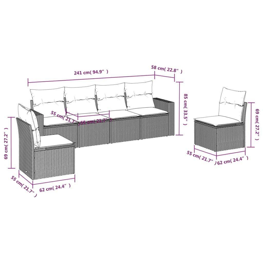 VidaXL Garten sofagarnitur poly-rattan