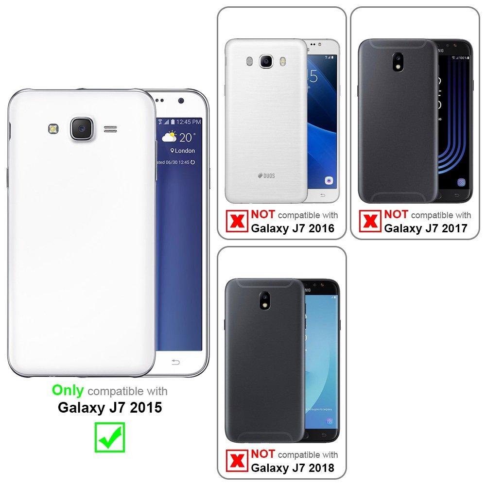 Cadorabo Hülle für Samsung Galaxy J7 2015 Magnetverschluss, Kartenfach