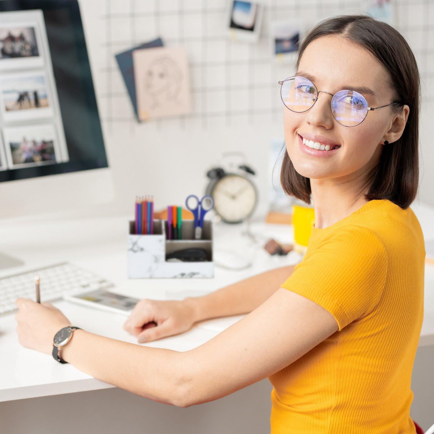 Northix Schreibtisch-Organizer in Marmoroptik