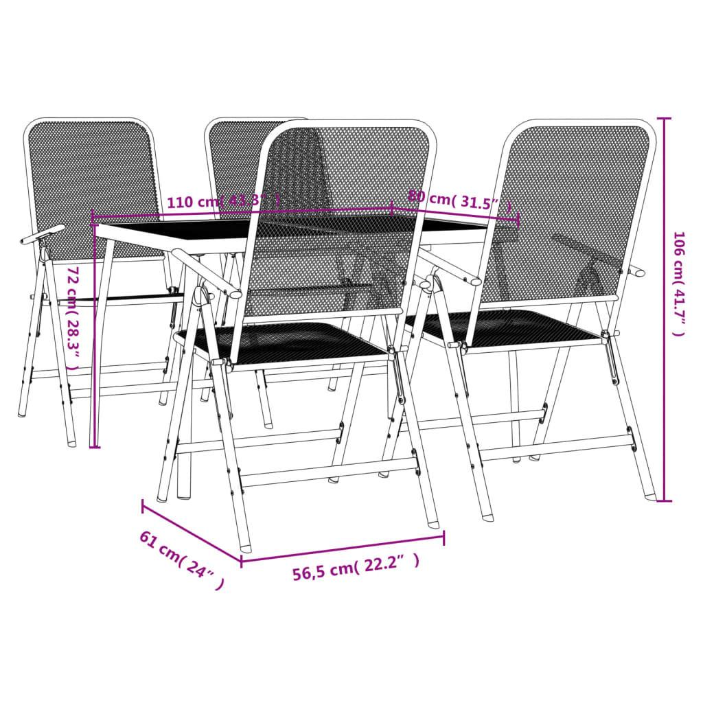 VidaXL Garten essgruppe metall
